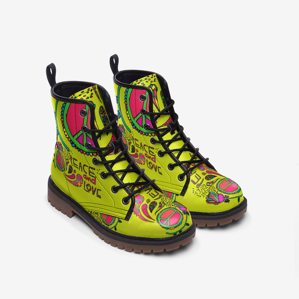 Peace & Love Vegan Combat Boots