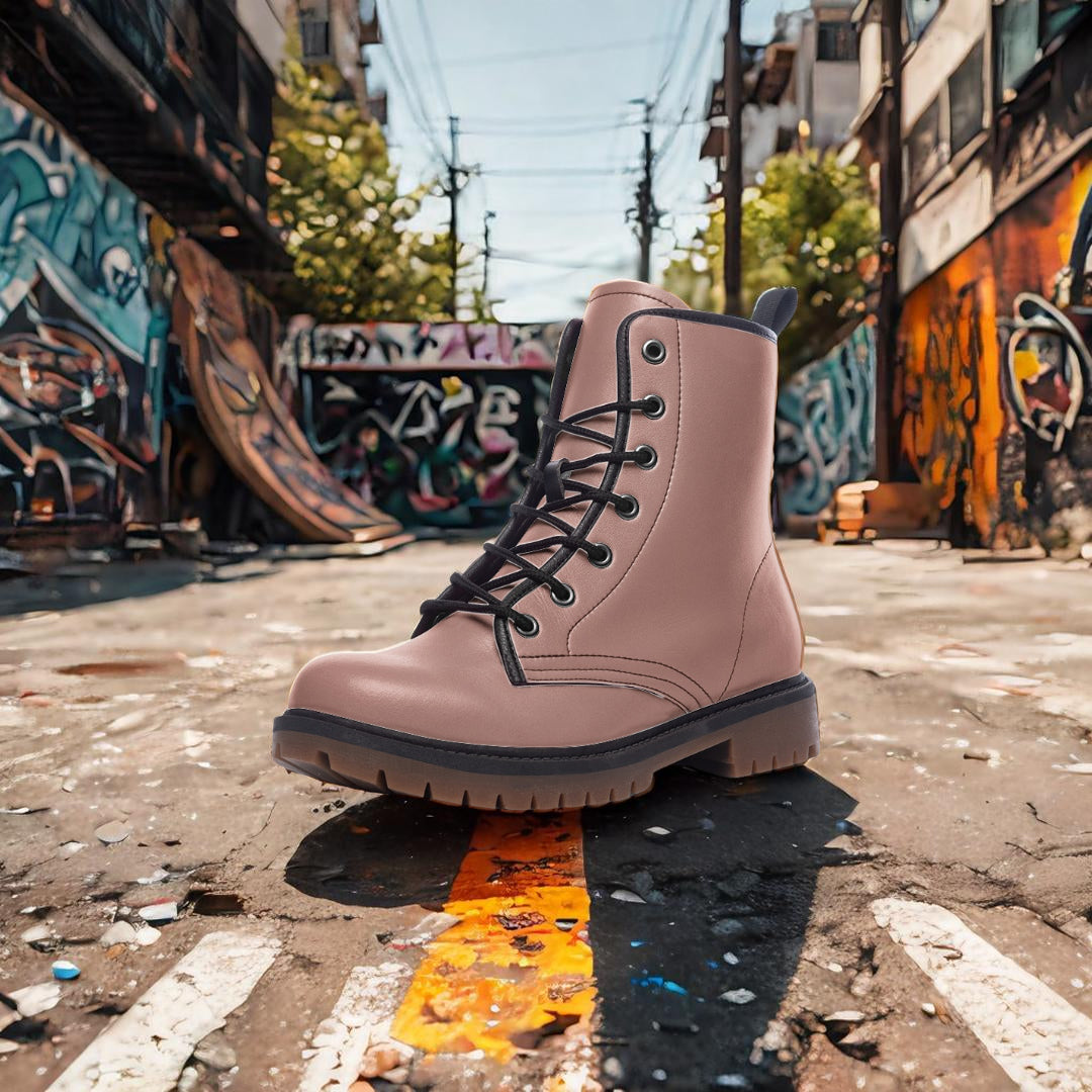 Blush Pink Combat Boots – Gentle, bold, and unique.