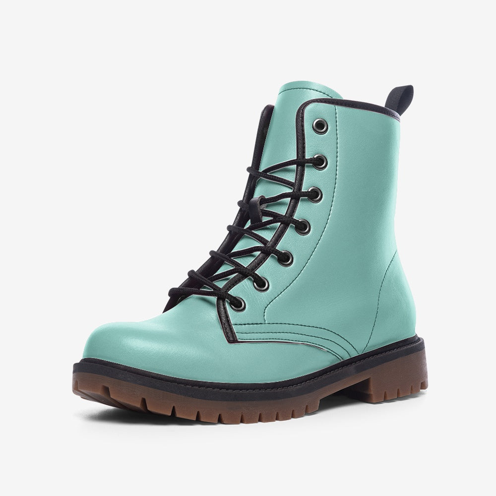 Vegan Combat Boots in mint – Fresh, comfortable, and cruelty-free