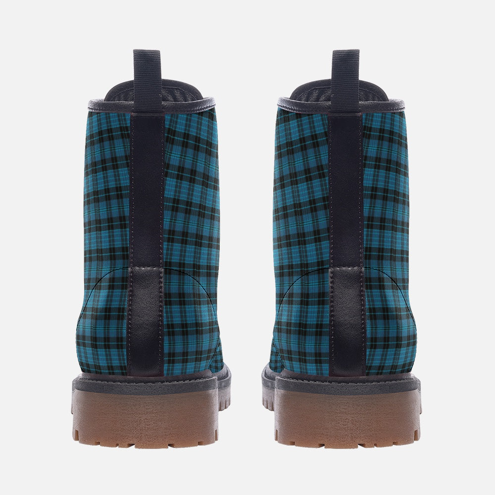 Midnight Plaid  Combat Boots: Uncompromised Comfort!