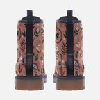 Mystic Eye Vegan Combat Boots – Pink Occult Print