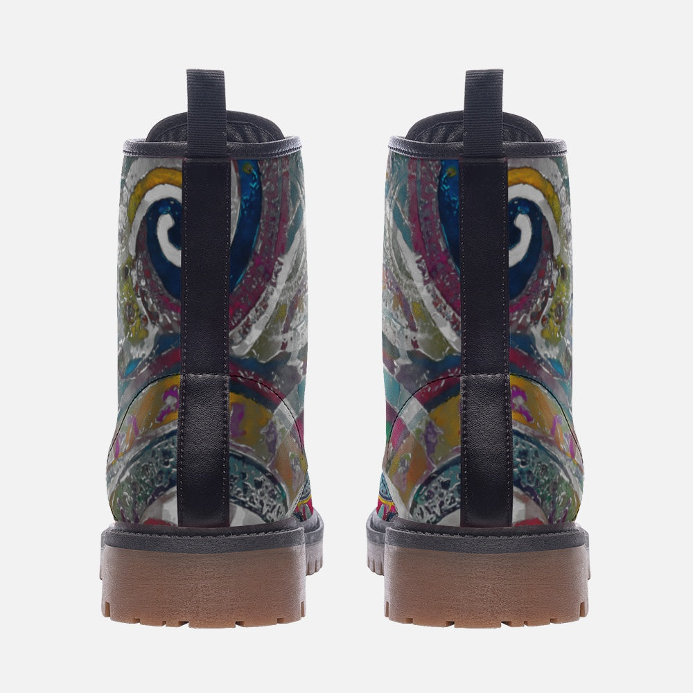 Bottes de combat végétaliennes Hippie Boho