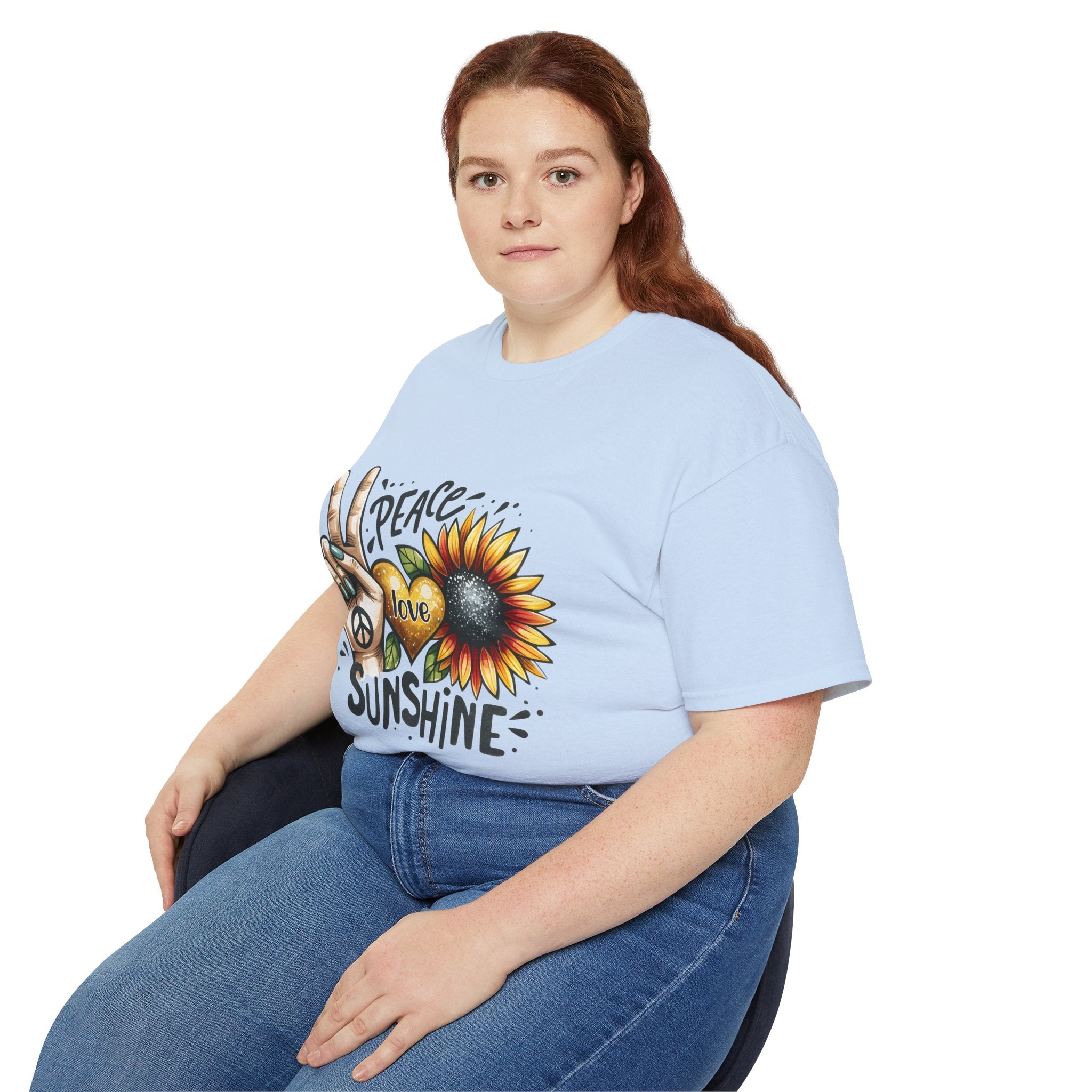 Sunflower t-shirt, Peace Love Sunshine T-shirt