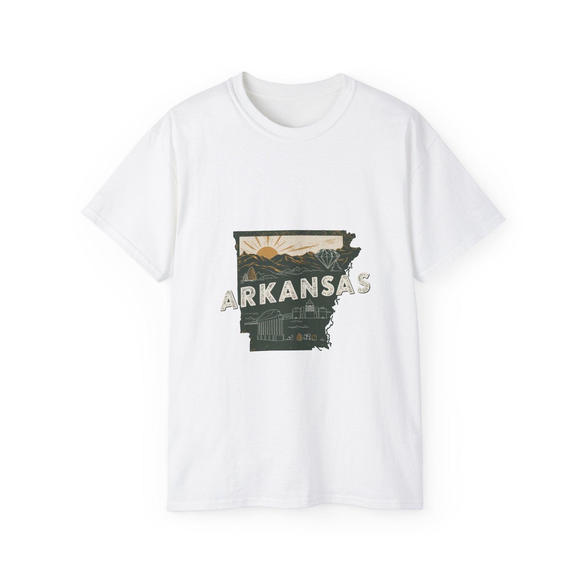 États américains emblématiques rétro : t-shirt Arkansas