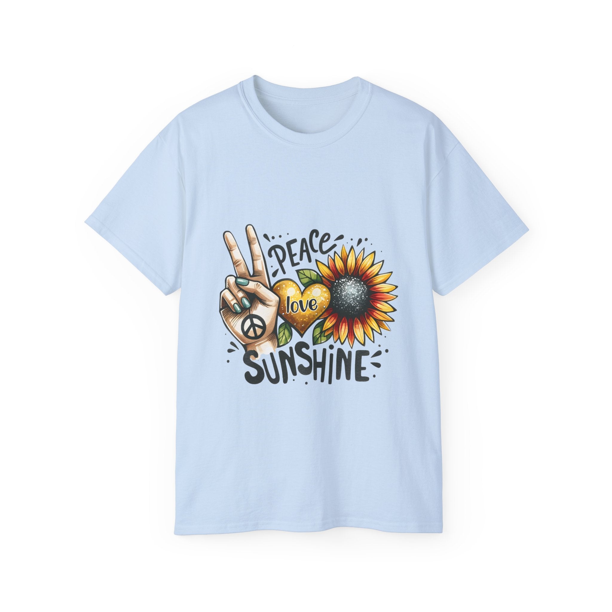 Sunflower t-shirt, Peace Love Sunshine T-shirt