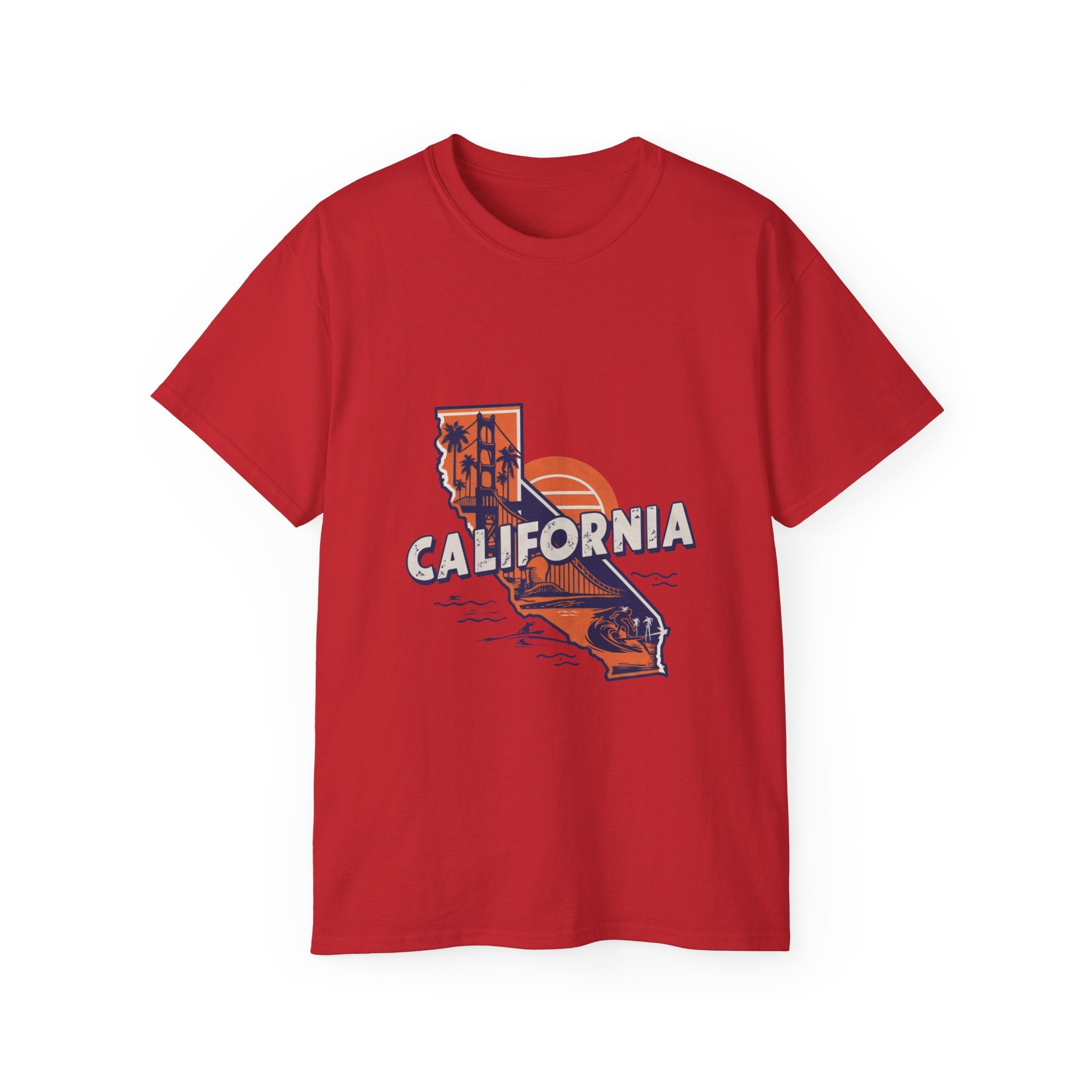 États américains emblématiques rétro : t-shirt Californie