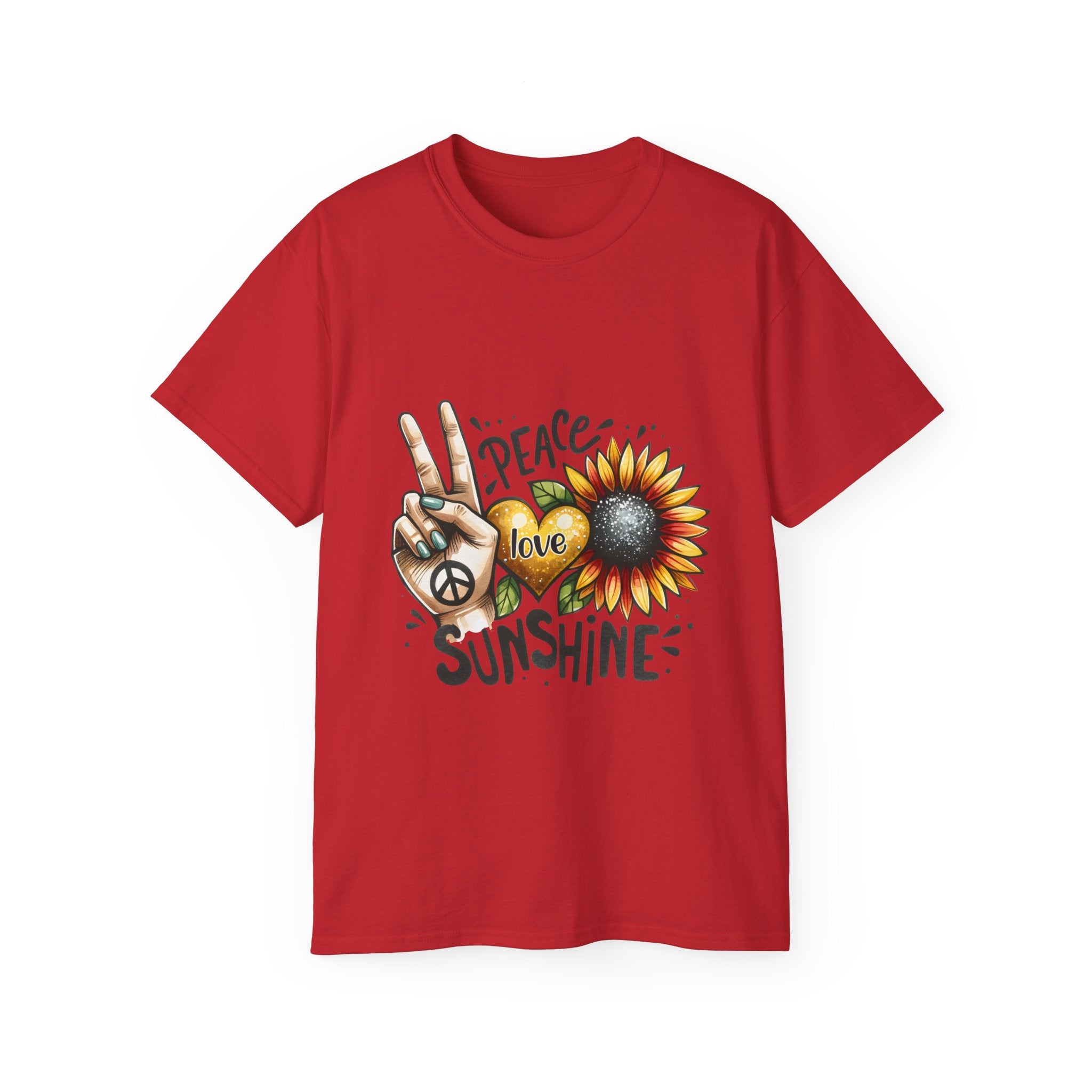 Sunflower t-shirt, Peace Love Sunshine T-shirt