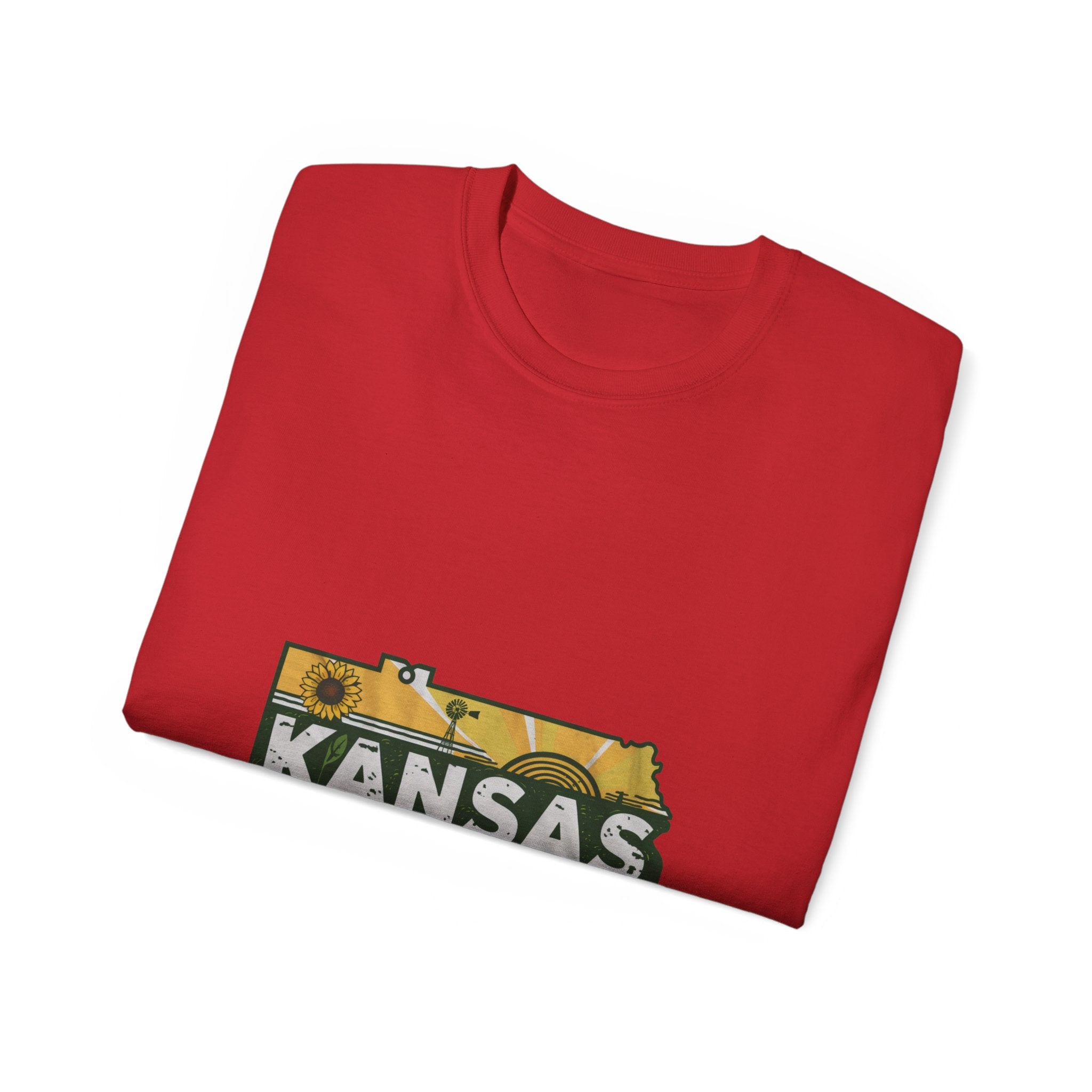 États américains emblématiques rétro : t-shirt Kansas