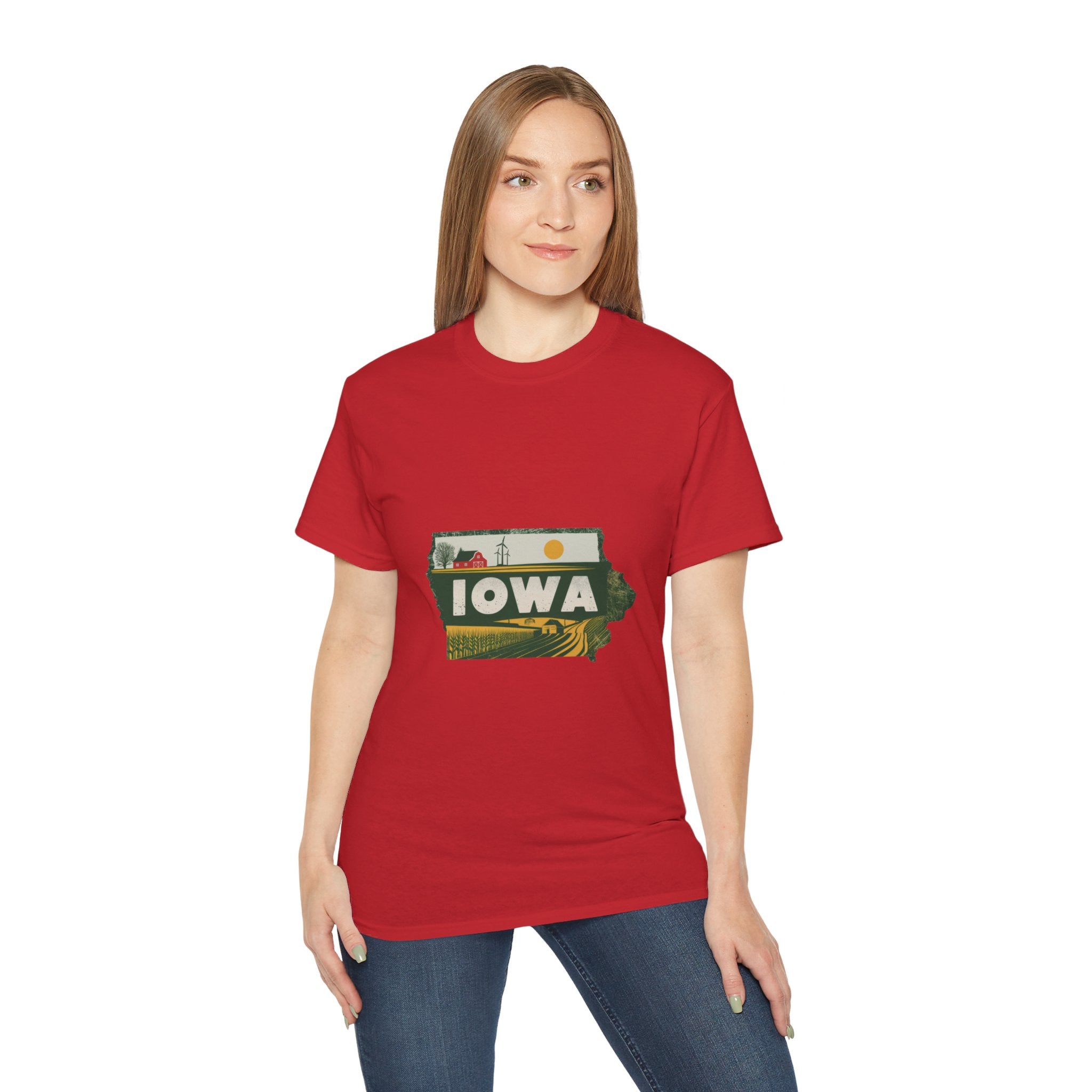 États américains emblématiques rétro : t-shirt Iowa