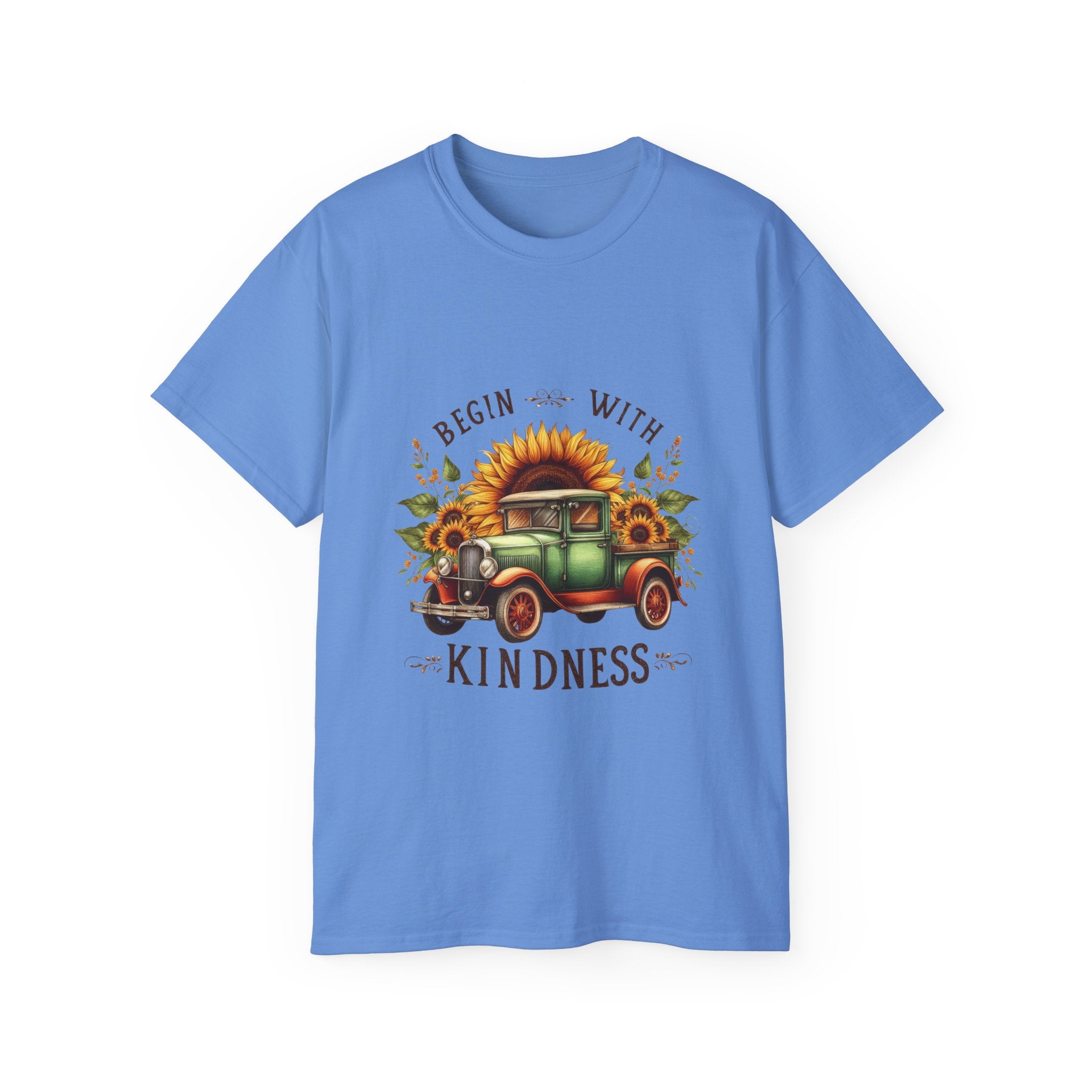 Sunflower t-shirt, Begin with kindness T-shirt