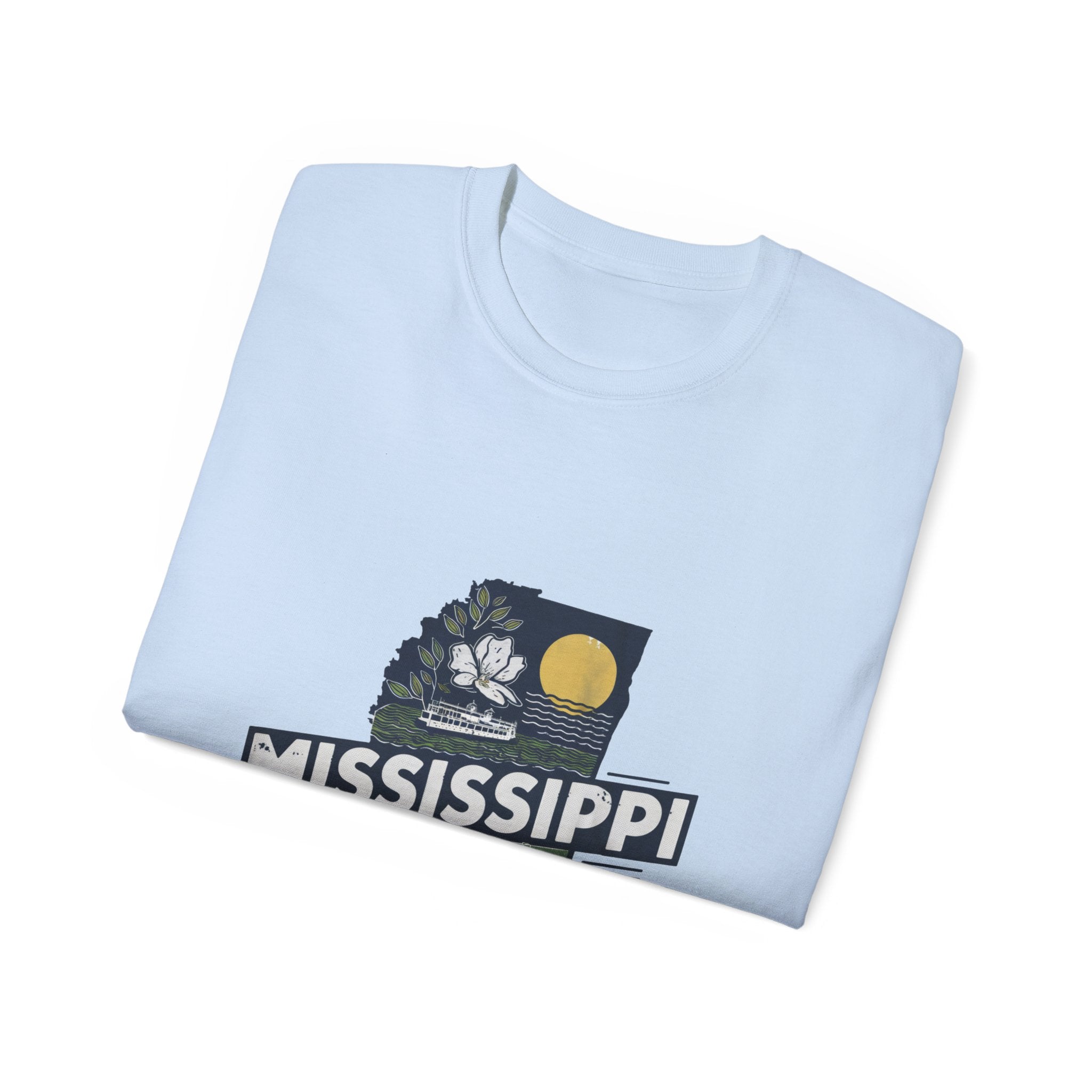 États américains emblématiques rétro : t-shirt Mississippi