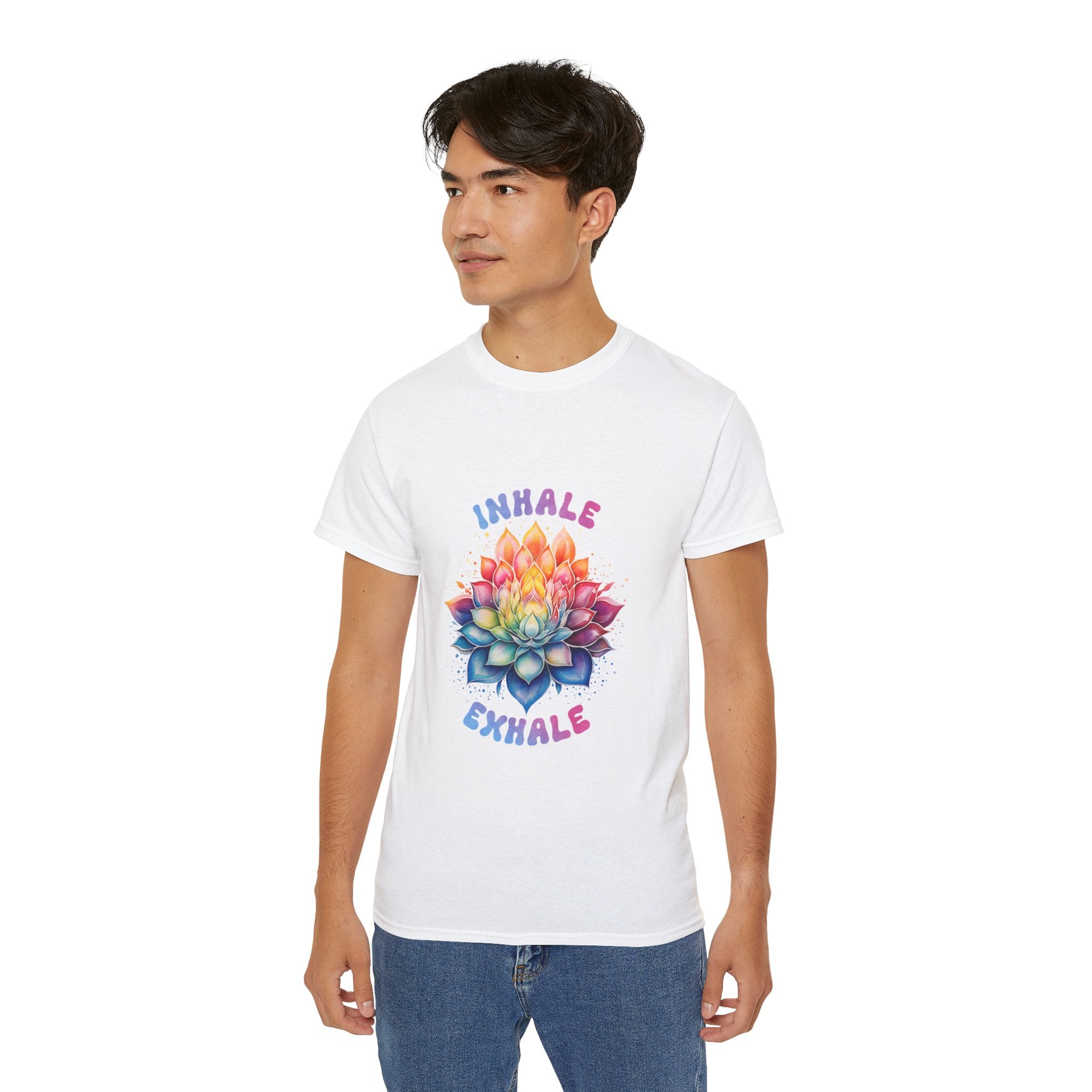 T-shirt da yoga, t-shirt da meditazione, t-shirt Inspira Espira