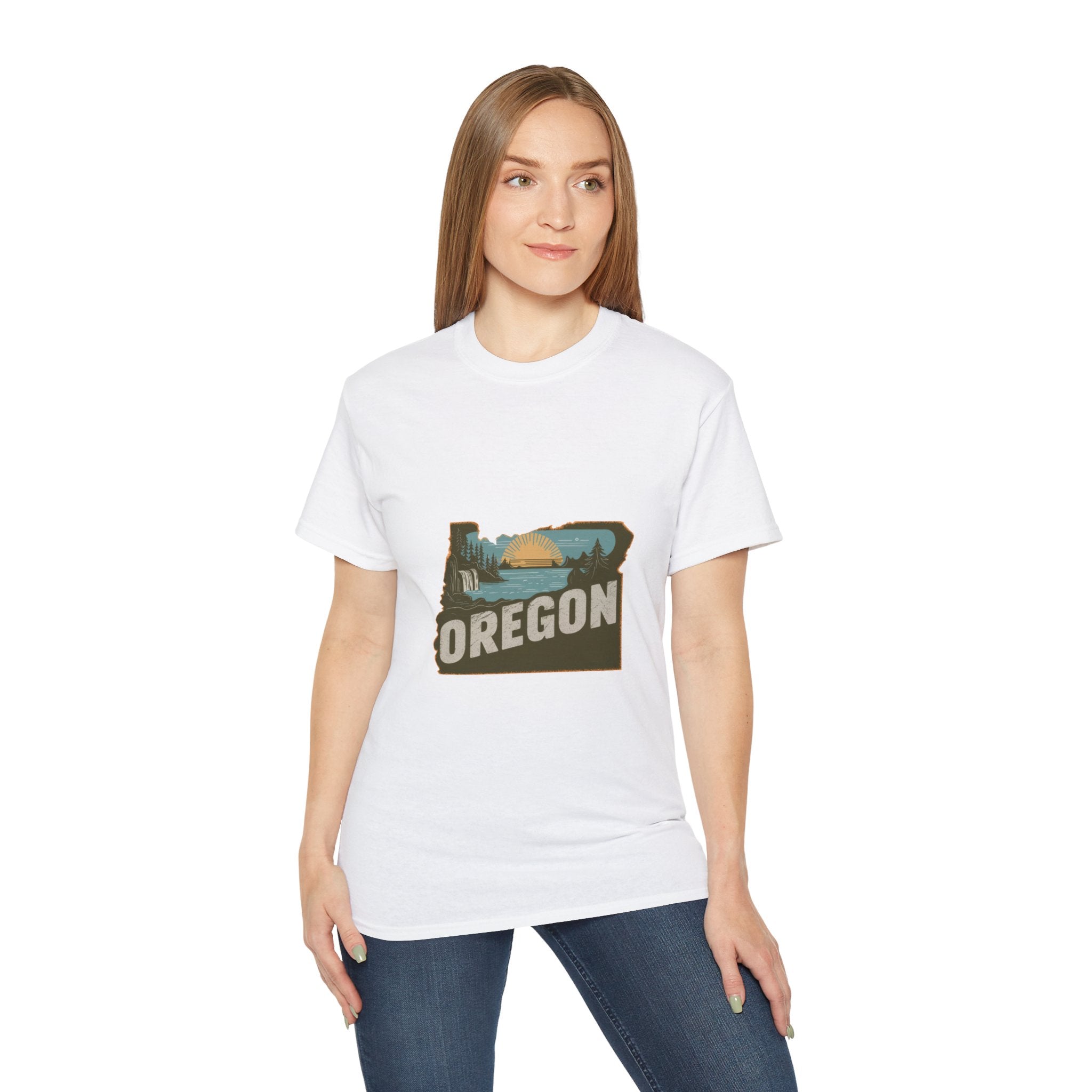 États américains emblématiques rétro : t-shirt Oregon