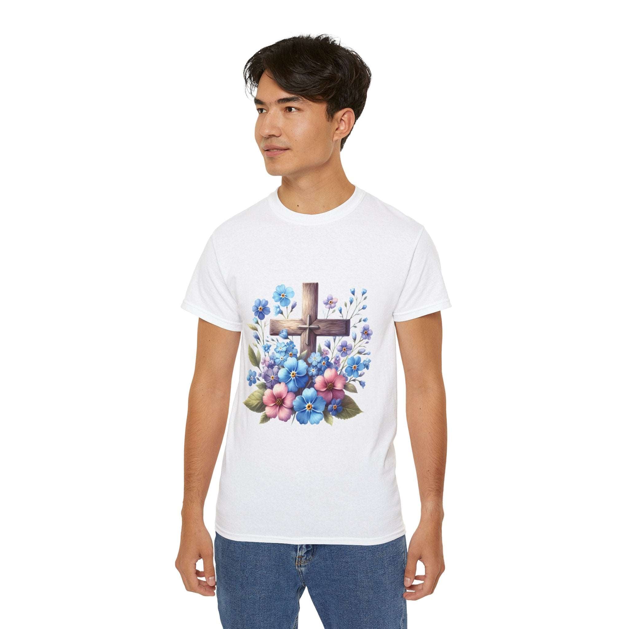 Christian t-shirt, Floral Cross t-shirt