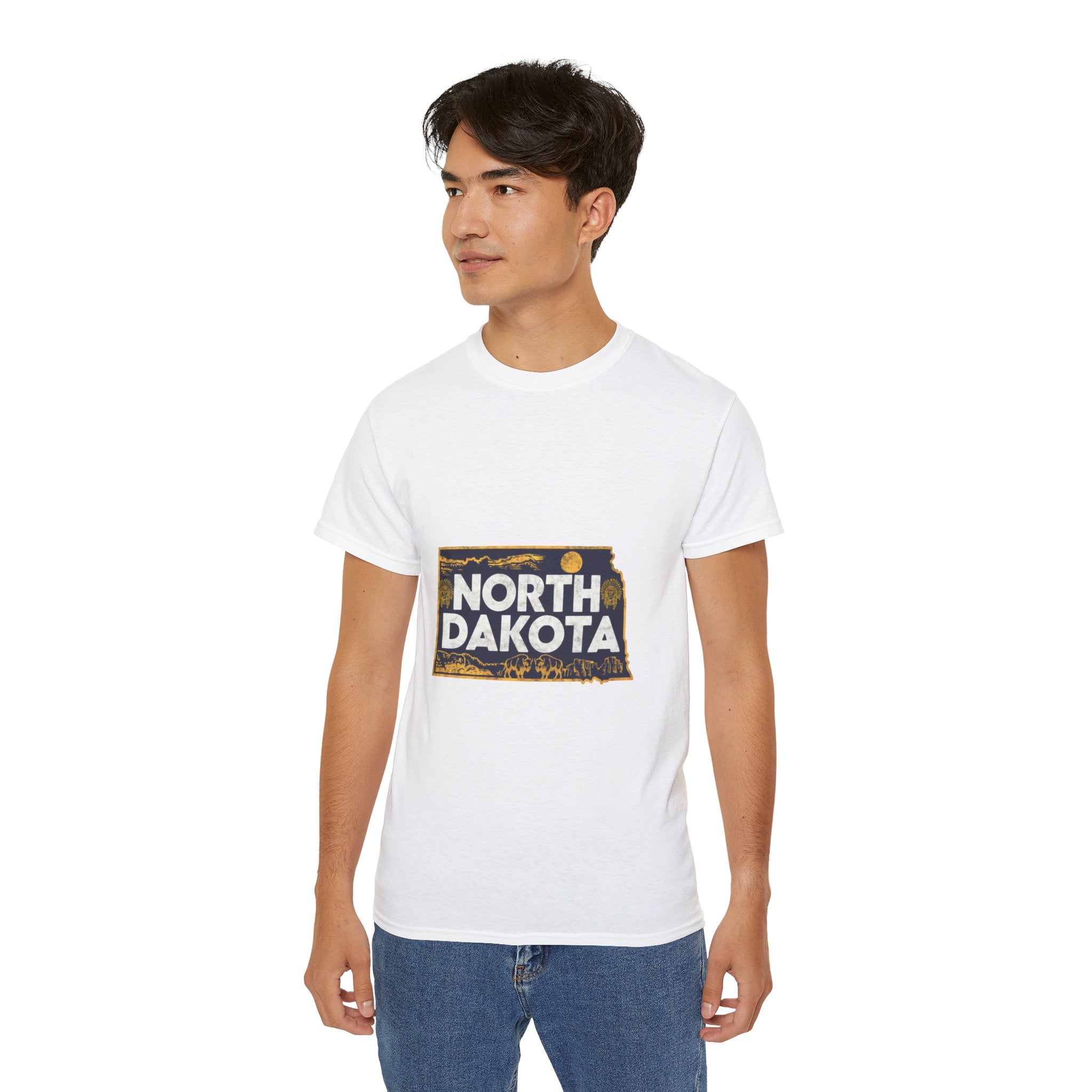 États américains emblématiques rétro : T-shirt Dakota du Nord