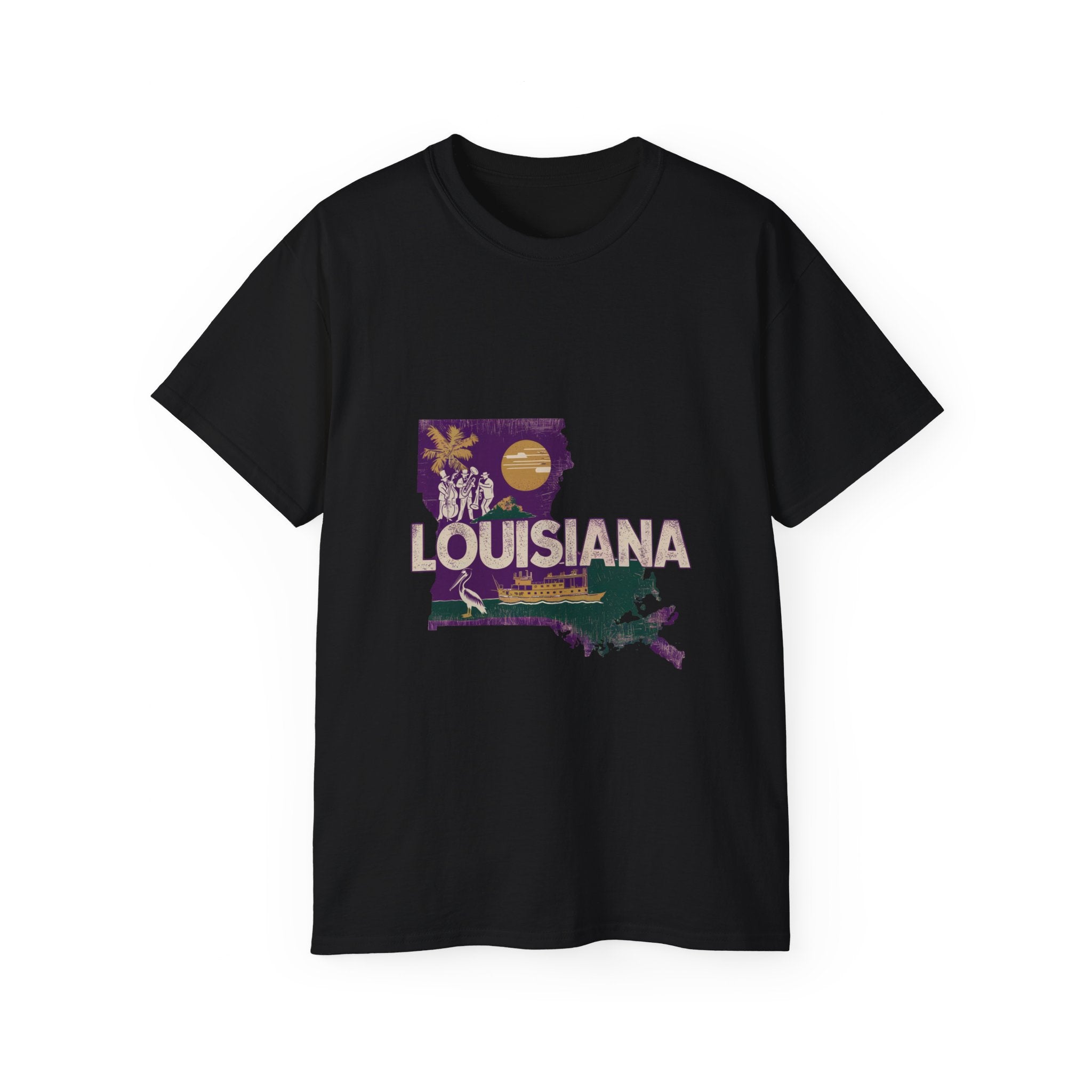 États américains emblématiques rétro : t-shirt Louisiane