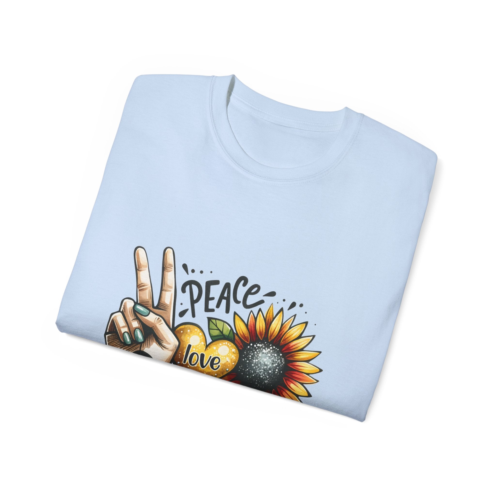 Sunflower t-shirt, Peace Love Sunshine T-shirt