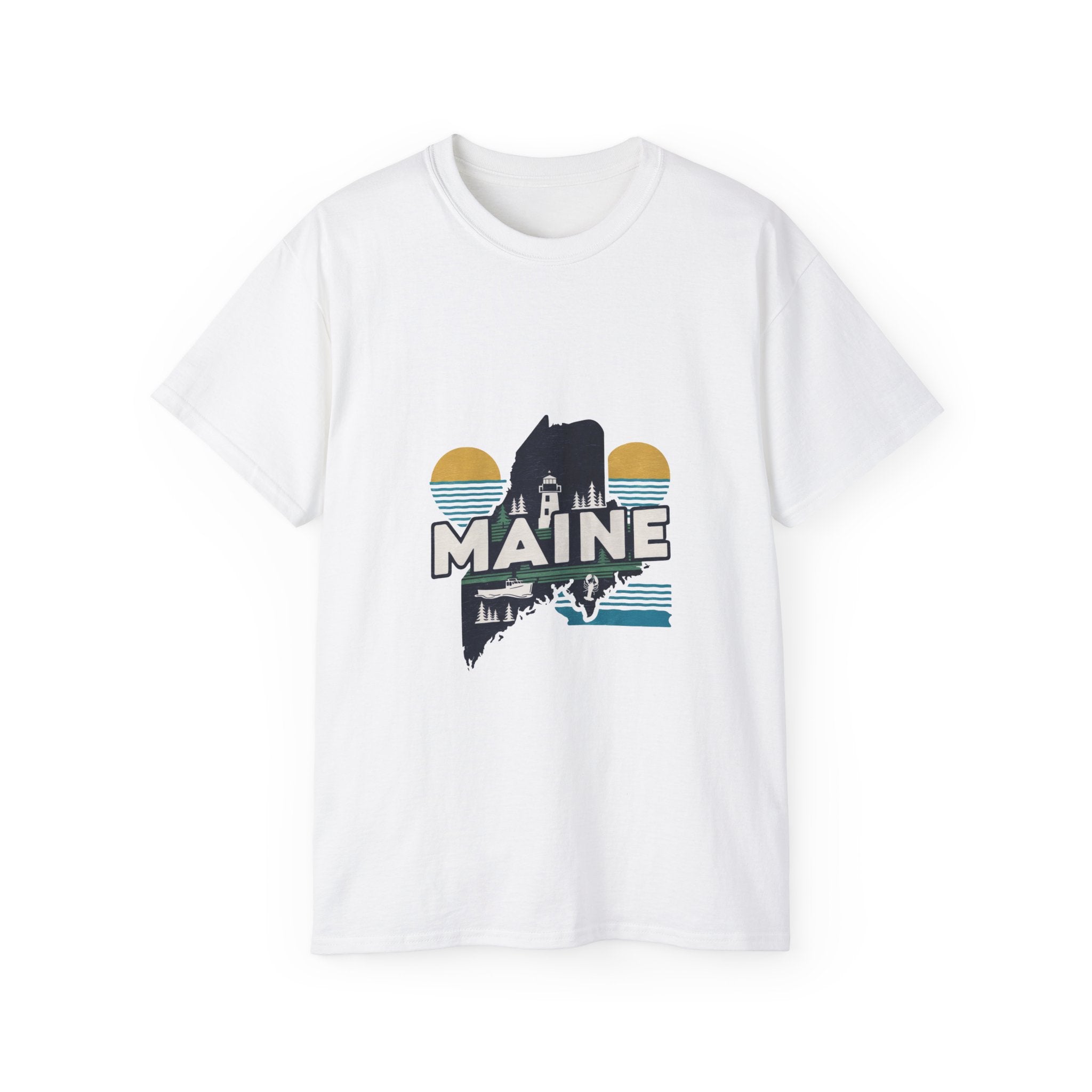 États américains emblématiques rétro : T-shirt Maine