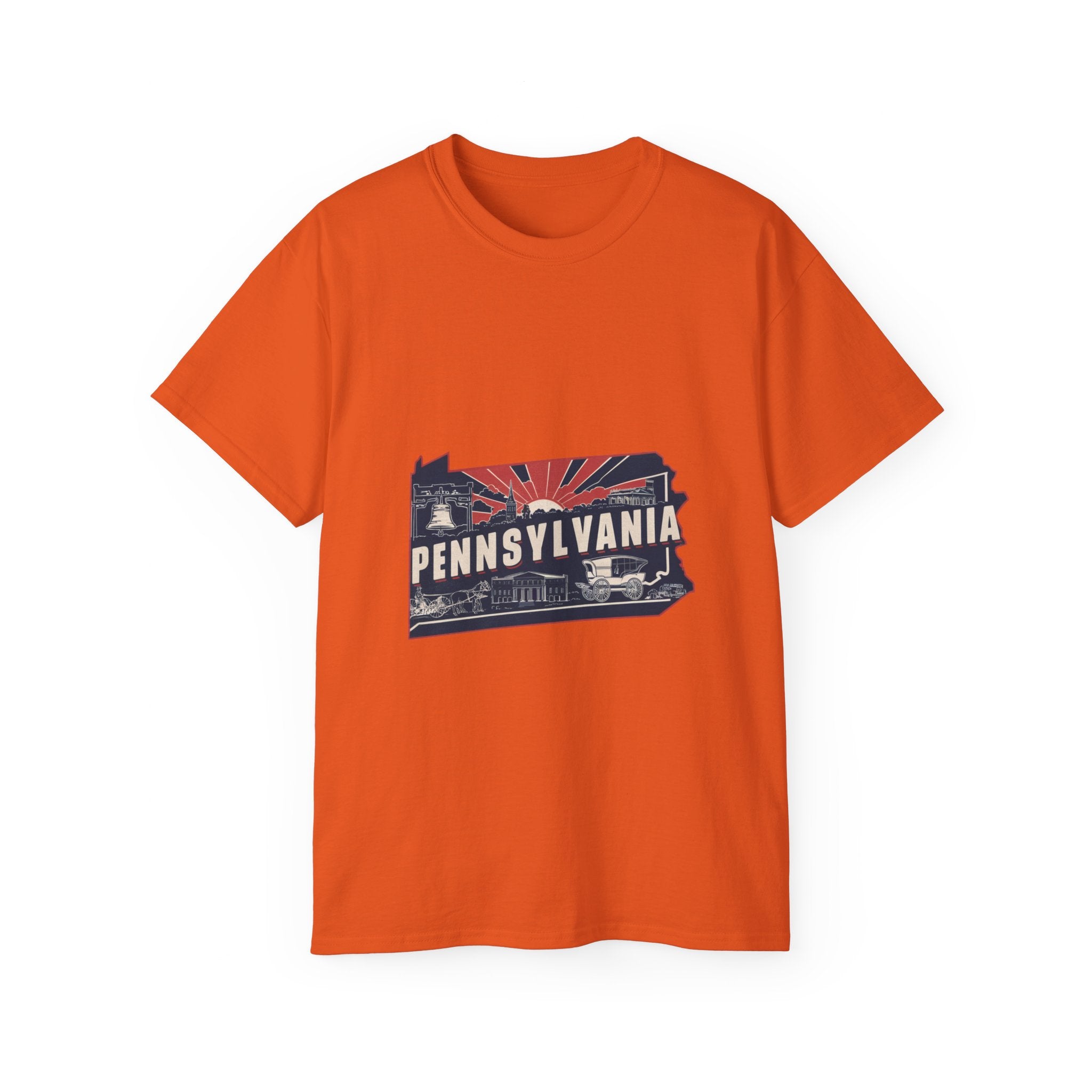 États américains emblématiques rétro : t-shirt Pennsylvanie