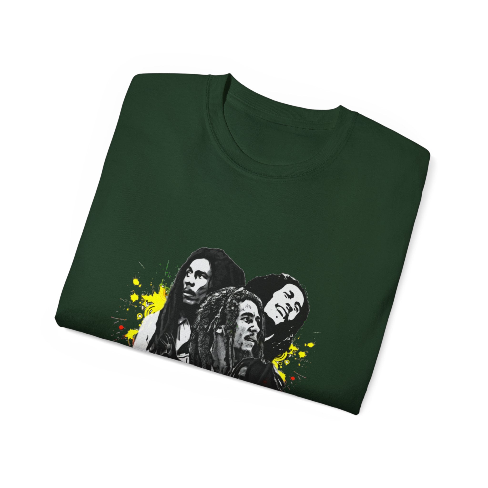 T-shirt Bob Marley, t-shirt Bob Marley avec dreadlocks