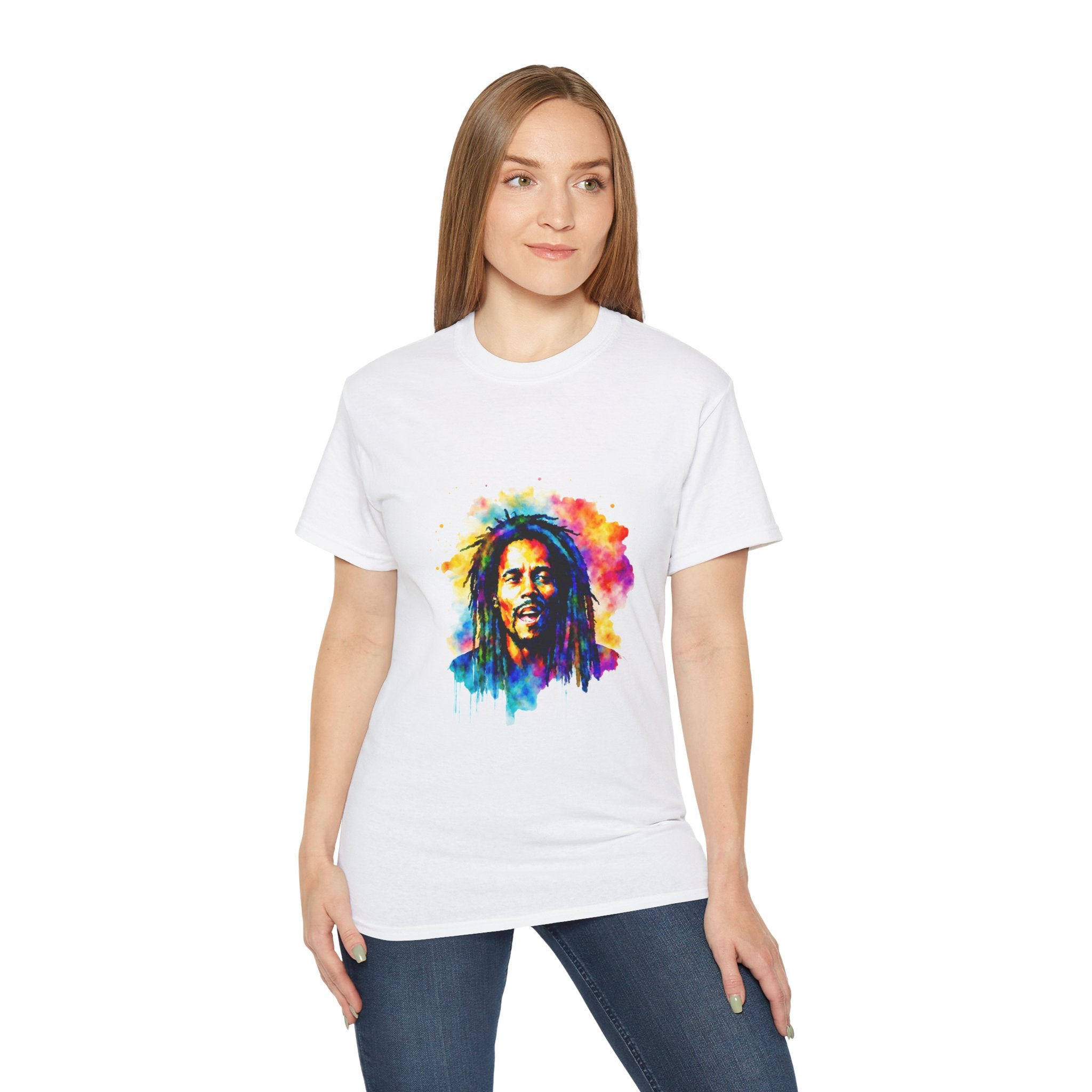 T-shirt Bob Marley, t-shirt colorata Reggae Dreads