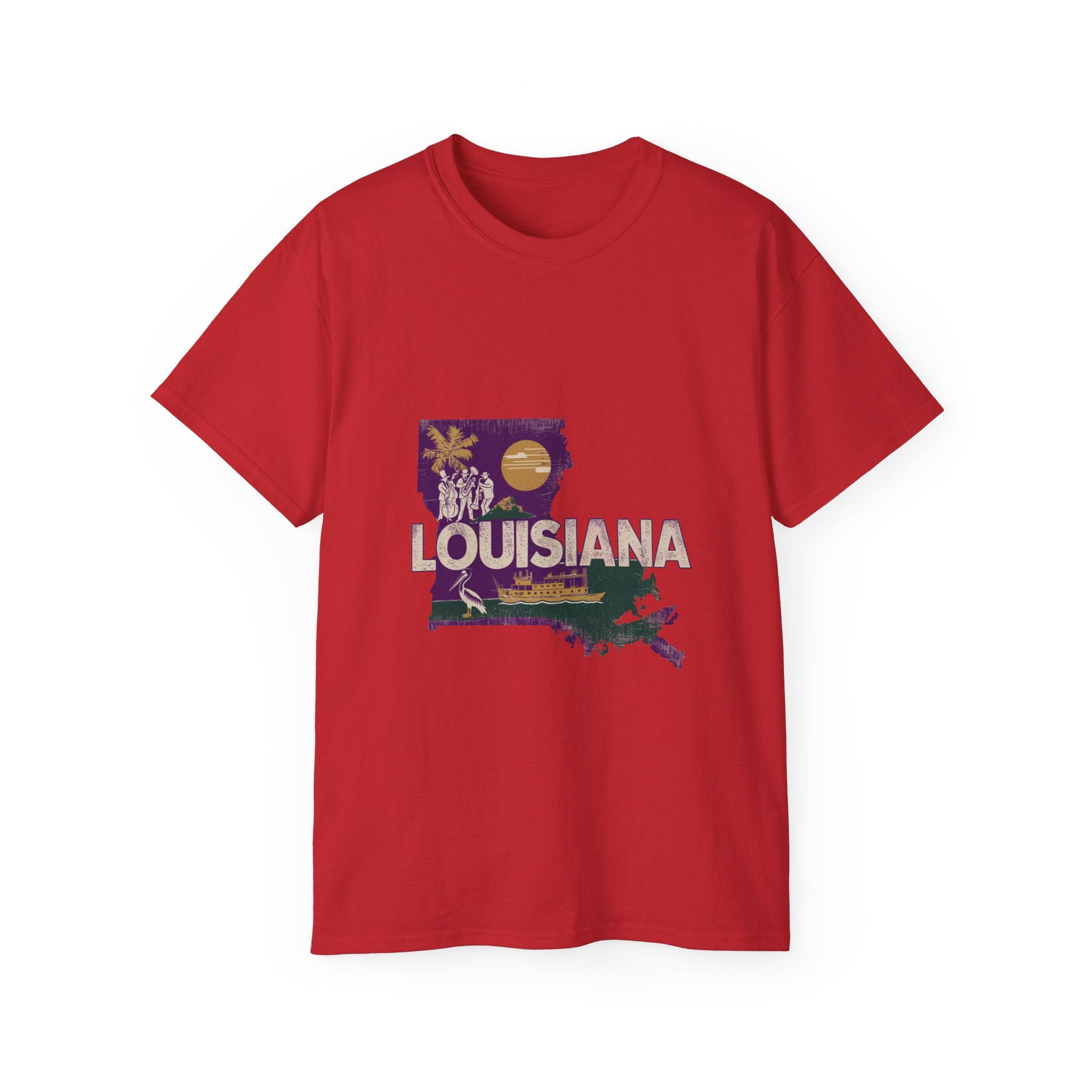 États américains emblématiques rétro : t-shirt Louisiane