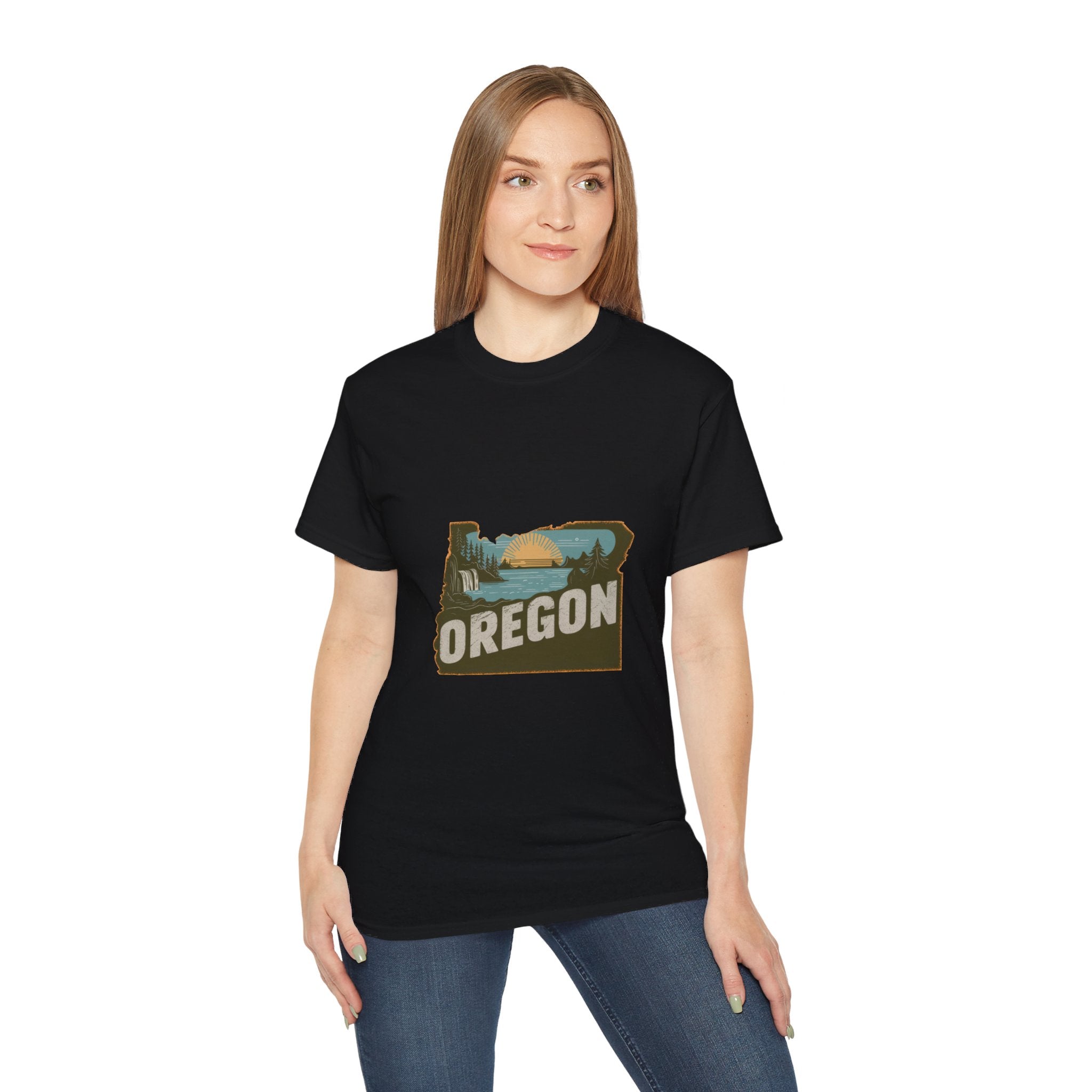 États américains emblématiques rétro : t-shirt Oregon