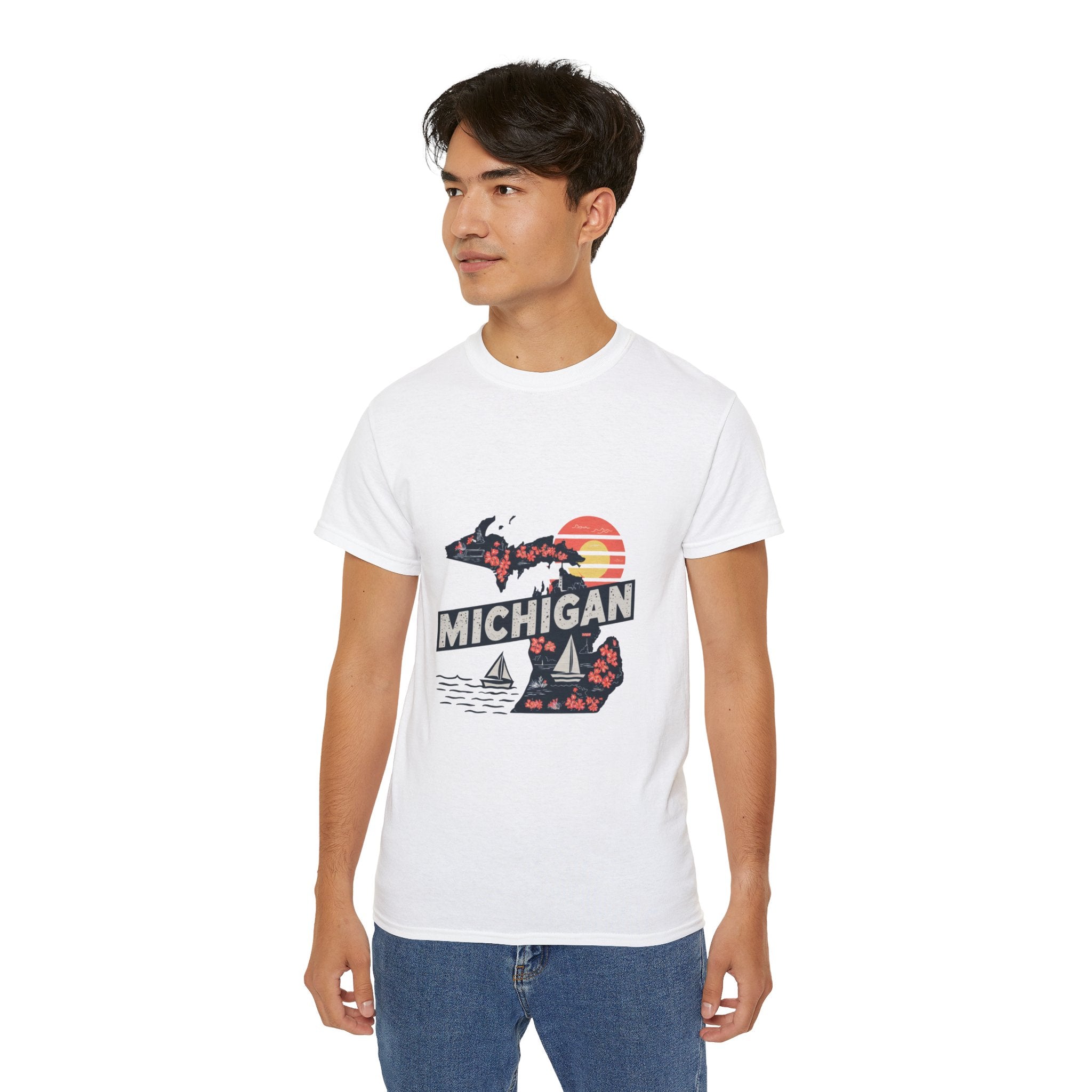 Retro  Iconic U.S. States :  Michigan t-shirt