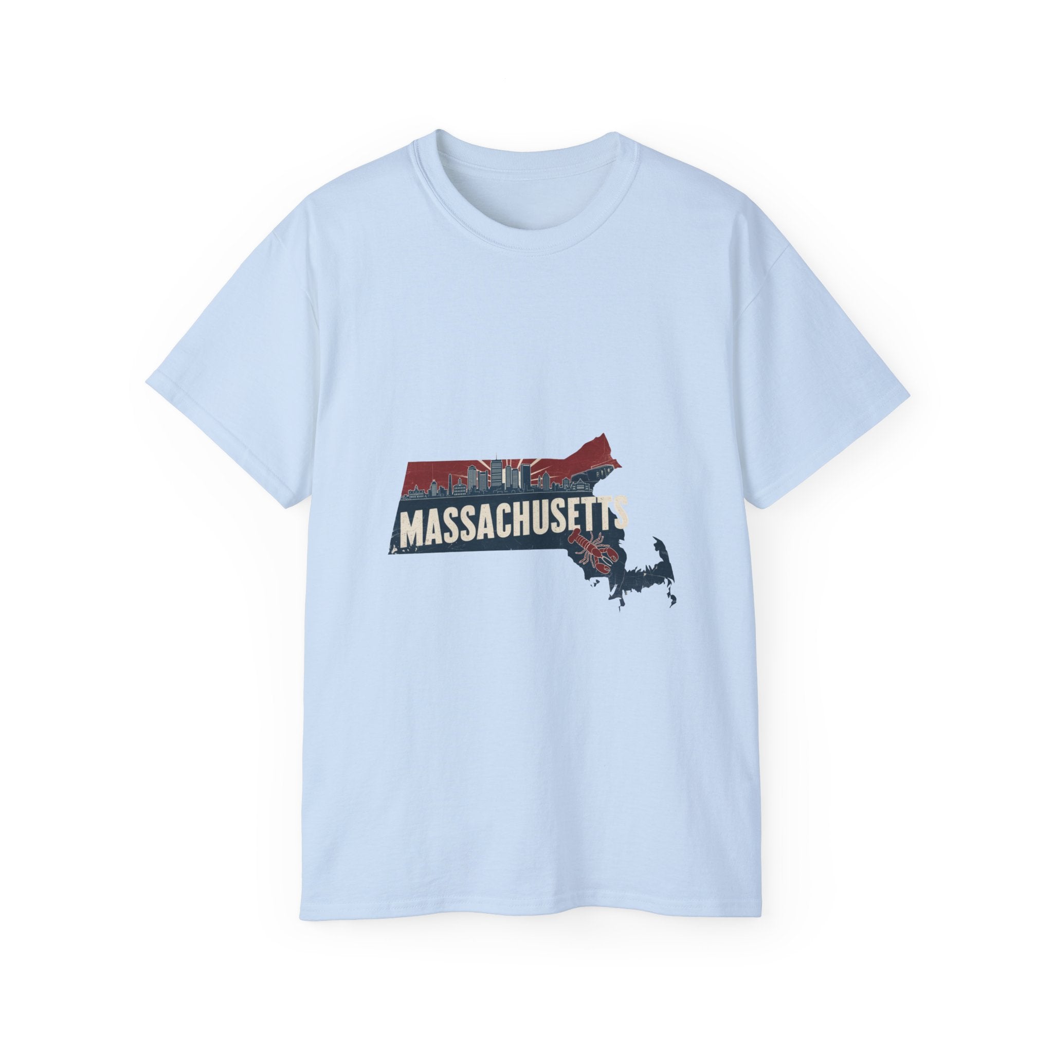 États américains emblématiques rétro : t-shirt Massachusetts