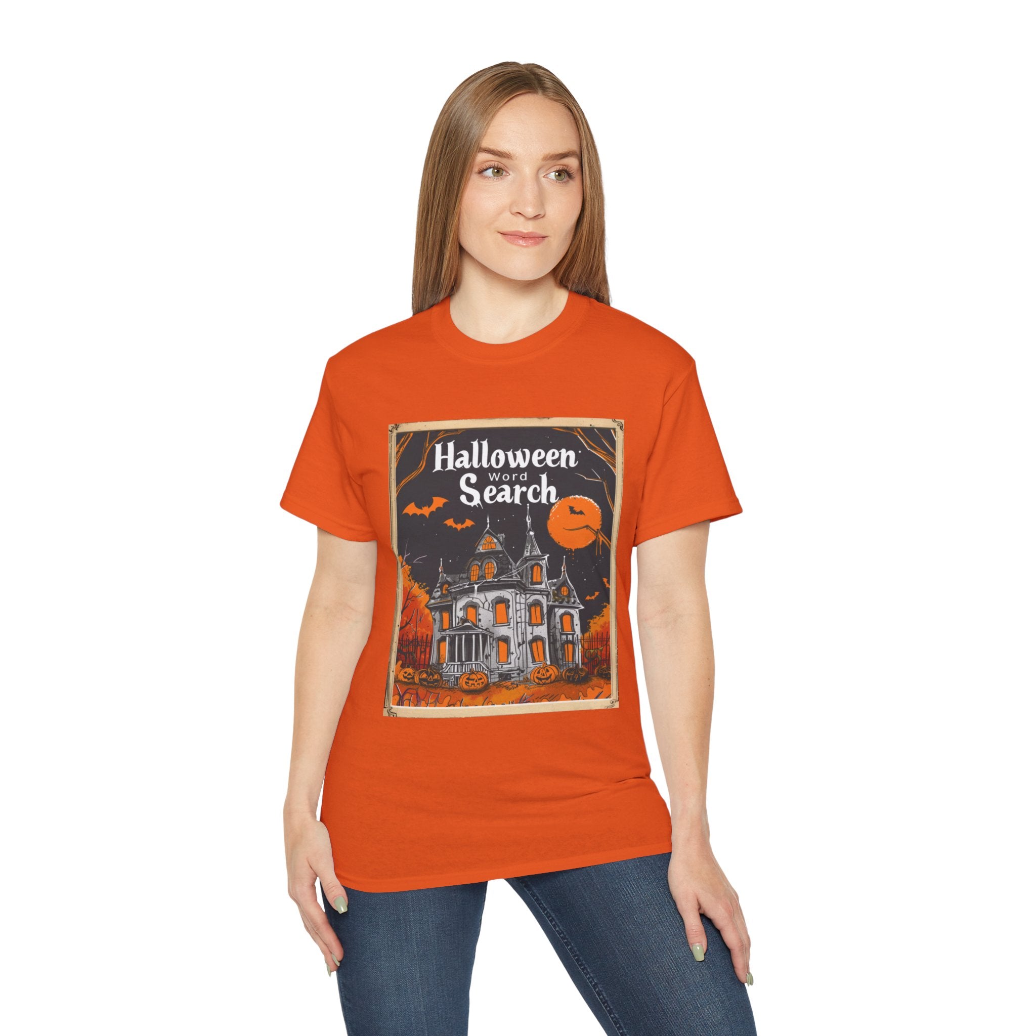 Halloween Word Search T-Shirt – Haunted House Spooky