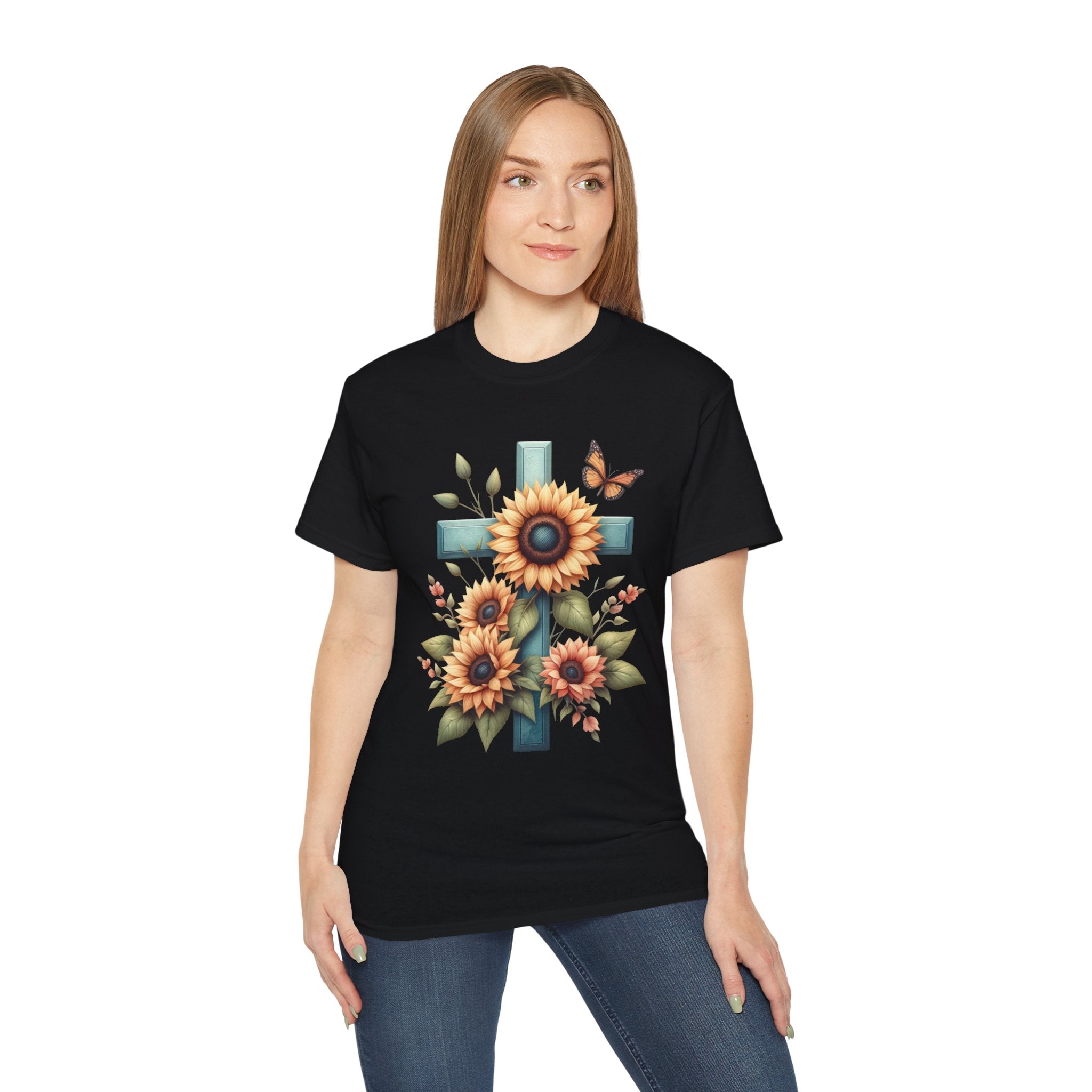 Christian t-shirt, SunflowerCross t-shirt