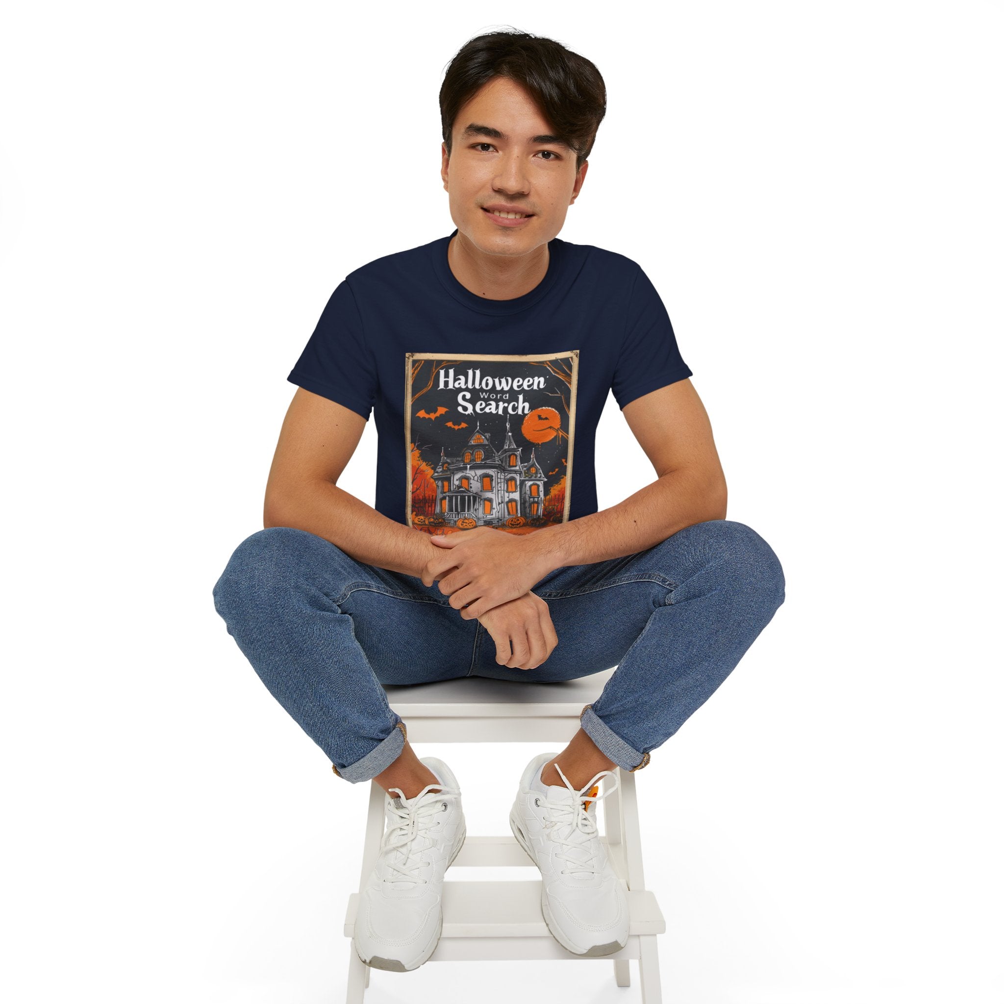 Halloween Word Search T-Shirt – Haunted House Spooky