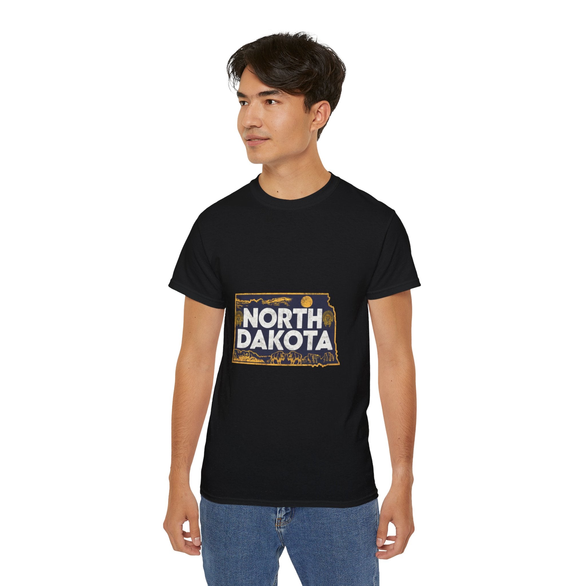 États américains emblématiques rétro : T-shirt Dakota du Nord