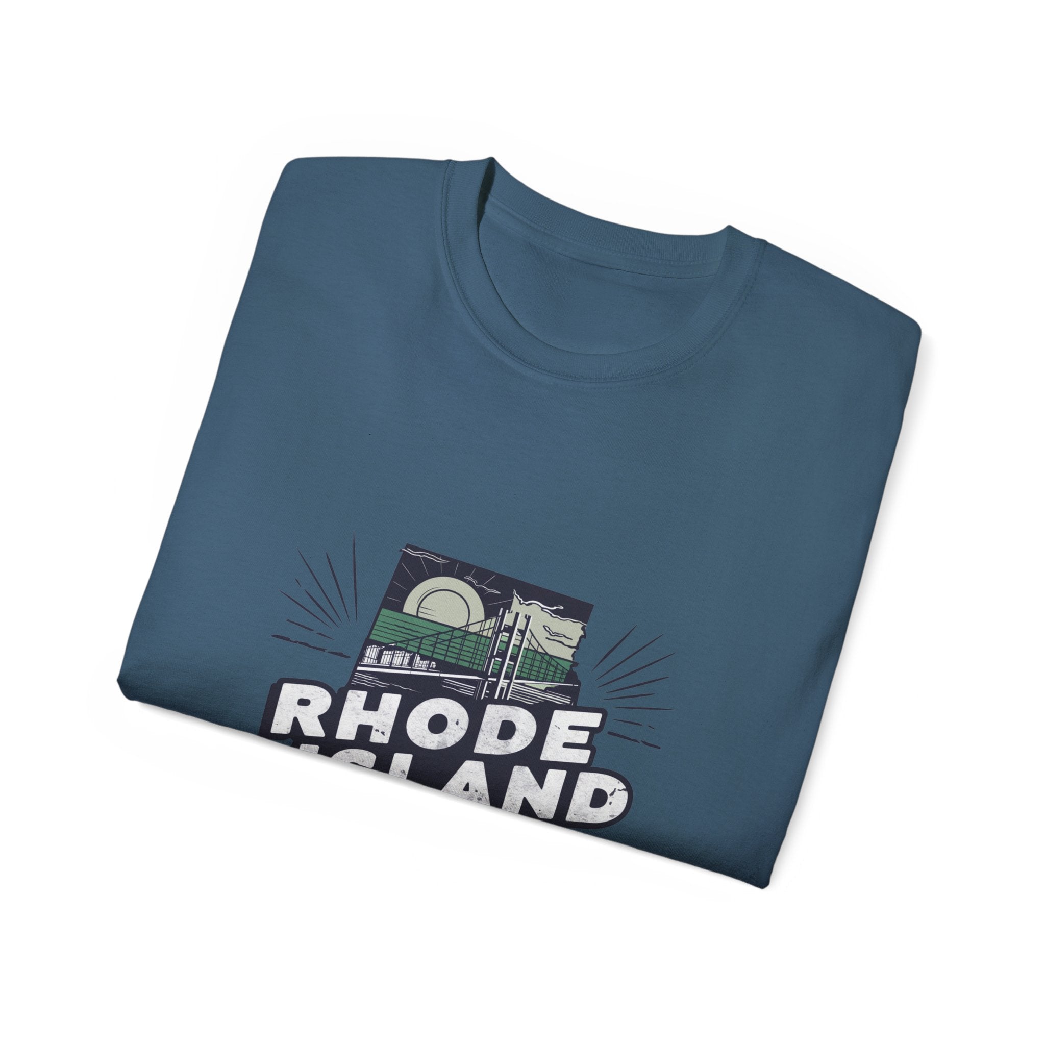 États américains emblématiques rétro : t-shirt Rhode Island