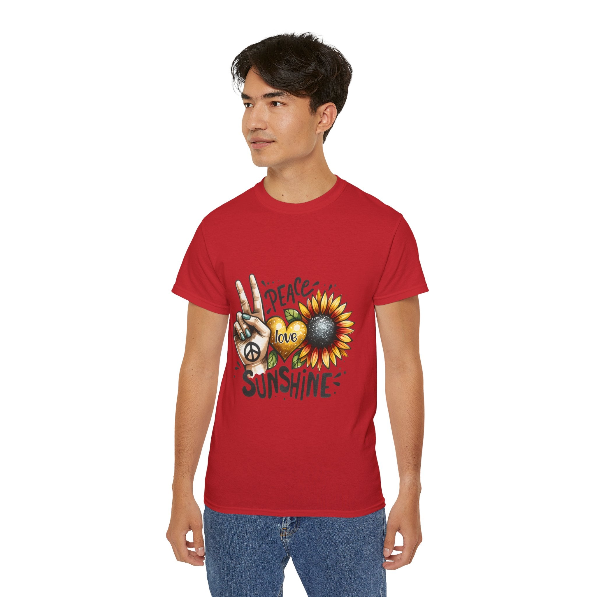 Sunflower t-shirt, Peace Love Sunshine T-shirt