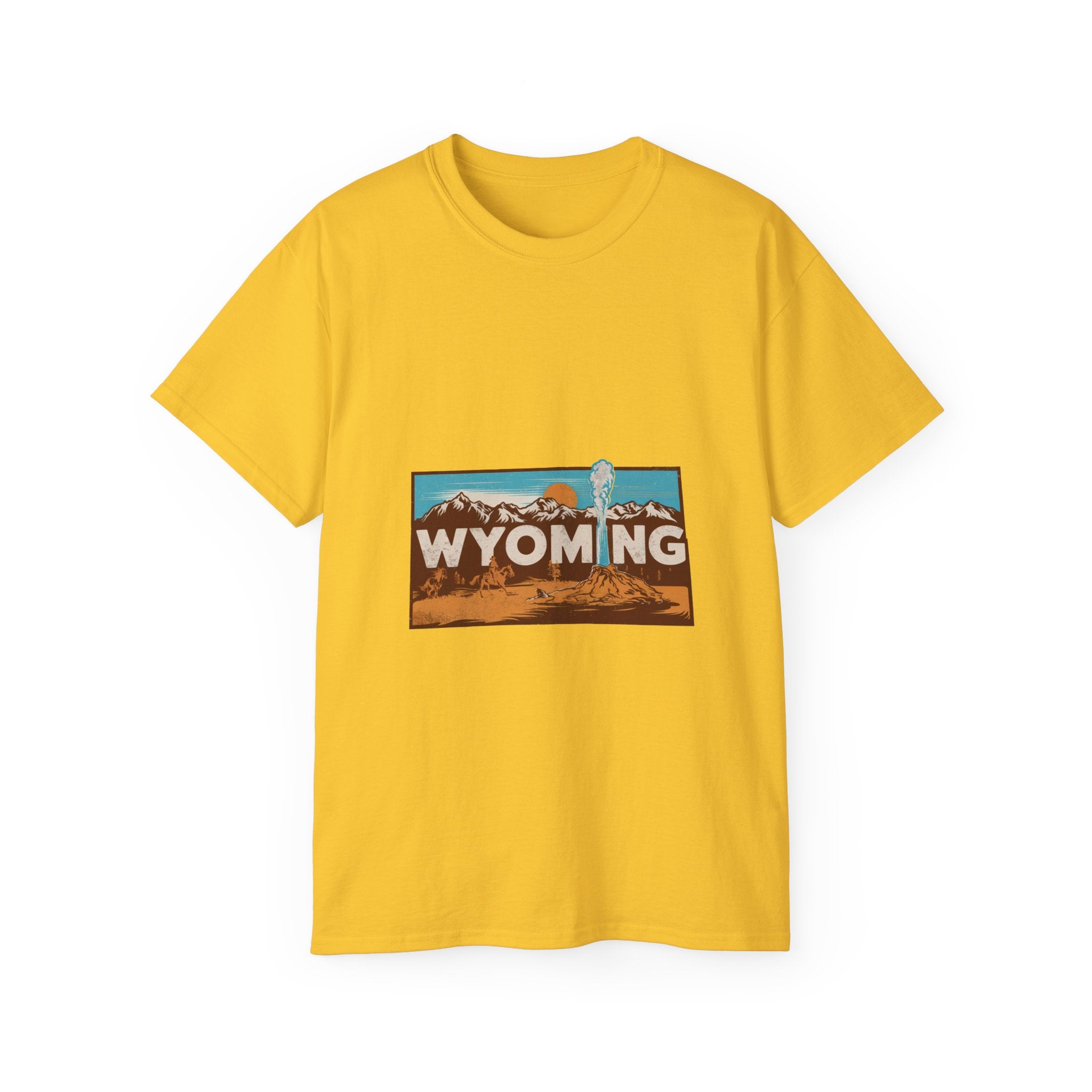 États américains emblématiques rétro : t-shirt Wyoming