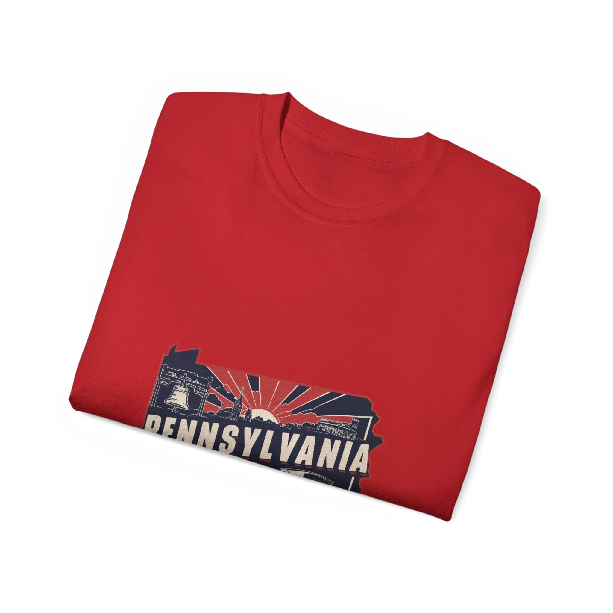 États américains emblématiques rétro : t-shirt Pennsylvanie