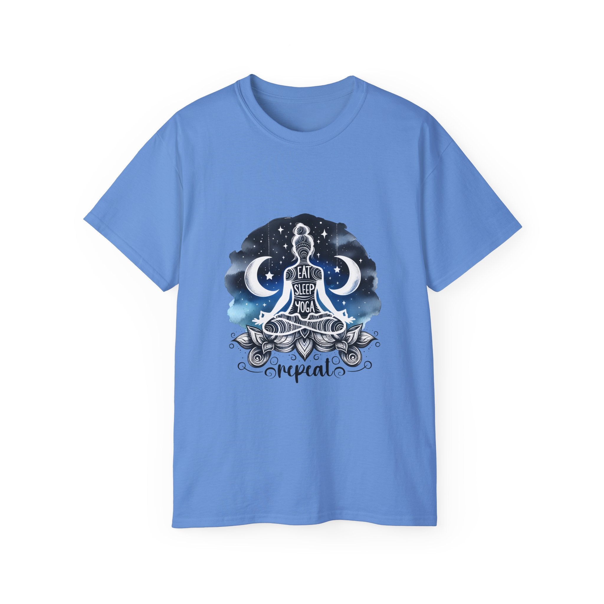 T-shirt yoga, t-shirt da meditazione, t-shirt da meditazione sulla luna