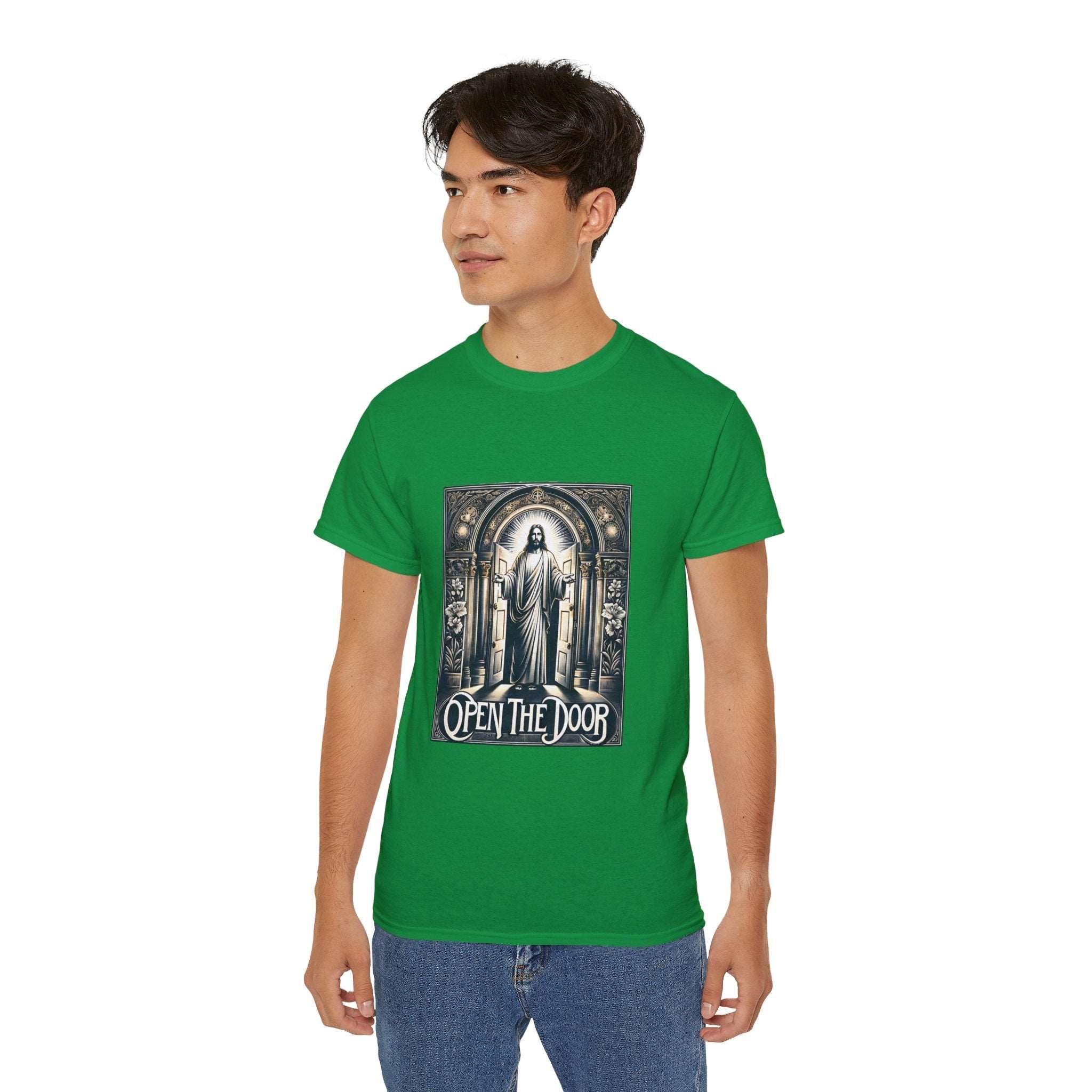 Christian t-shirt, Open the door t-shirt