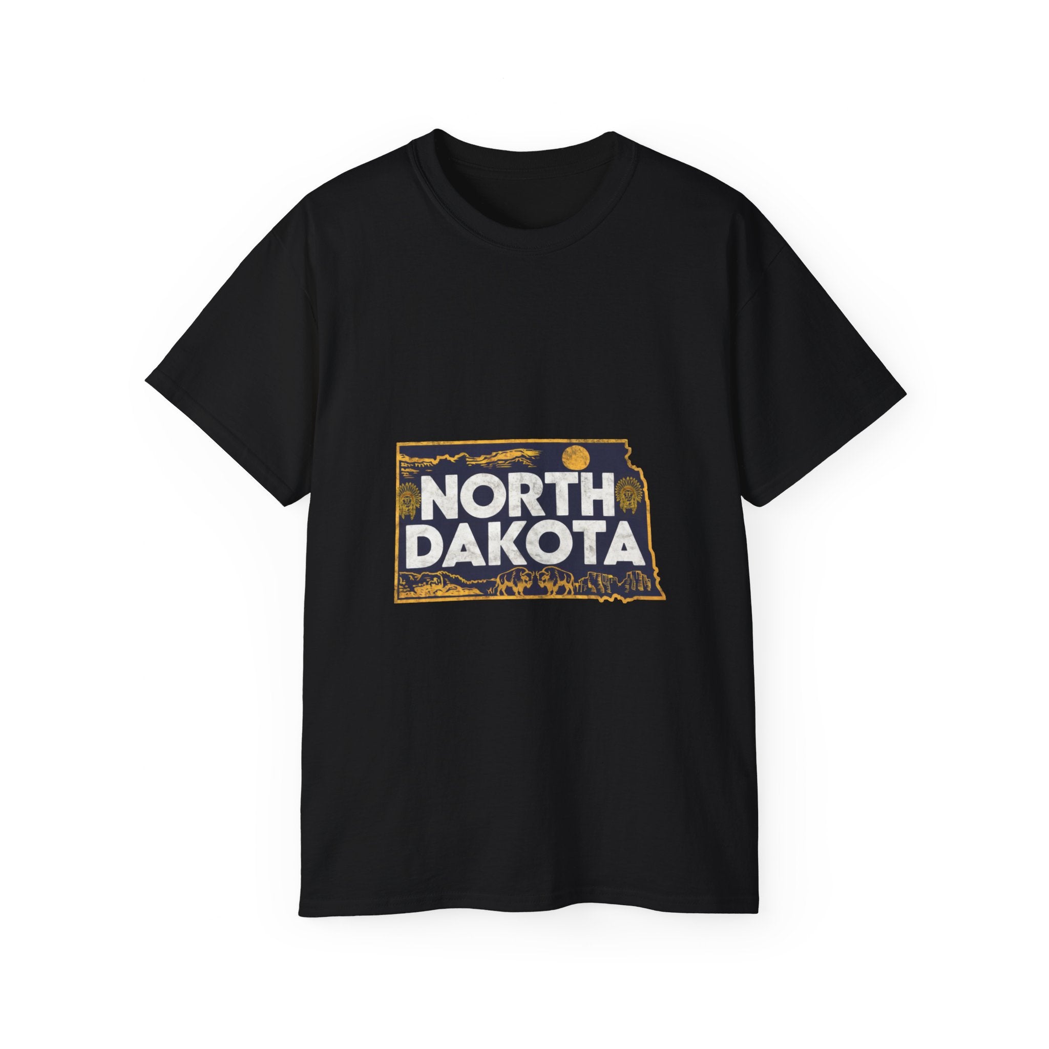 États américains emblématiques rétro : T-shirt Dakota du Nord