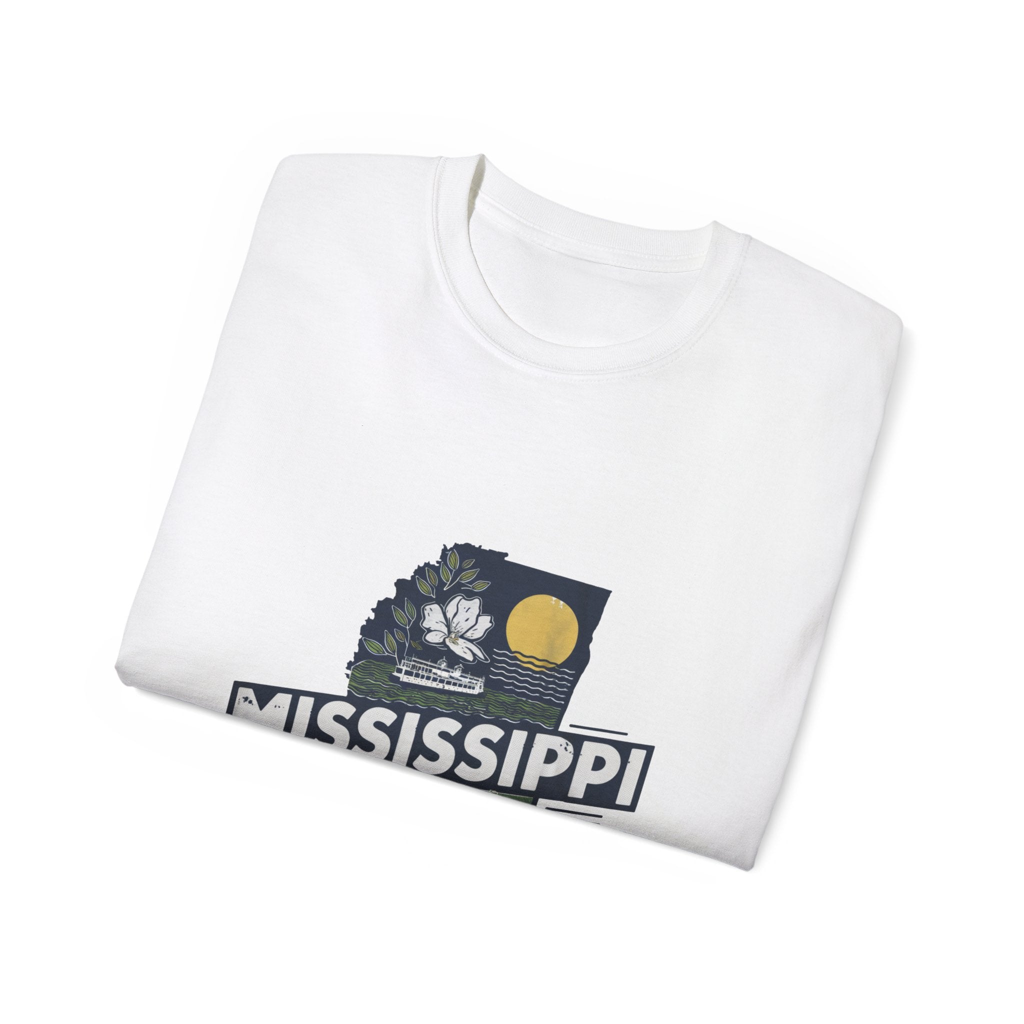 États américains emblématiques rétro : t-shirt Mississippi