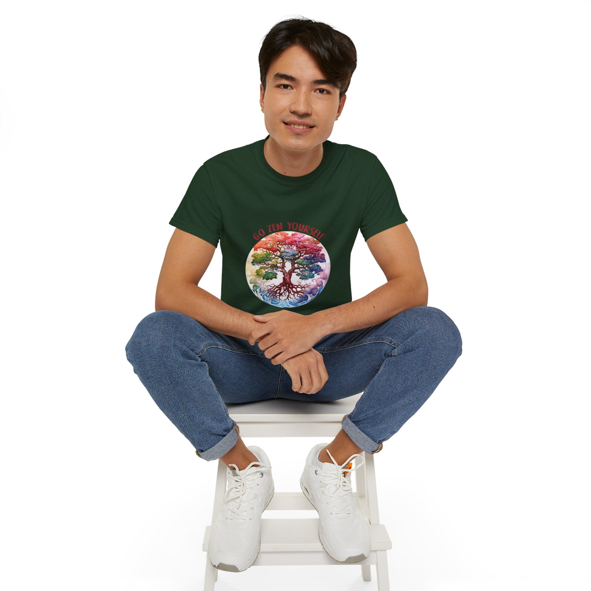 T-shirt da yoga, t-shirt da meditazione, t-shirt Go Zen Yourself