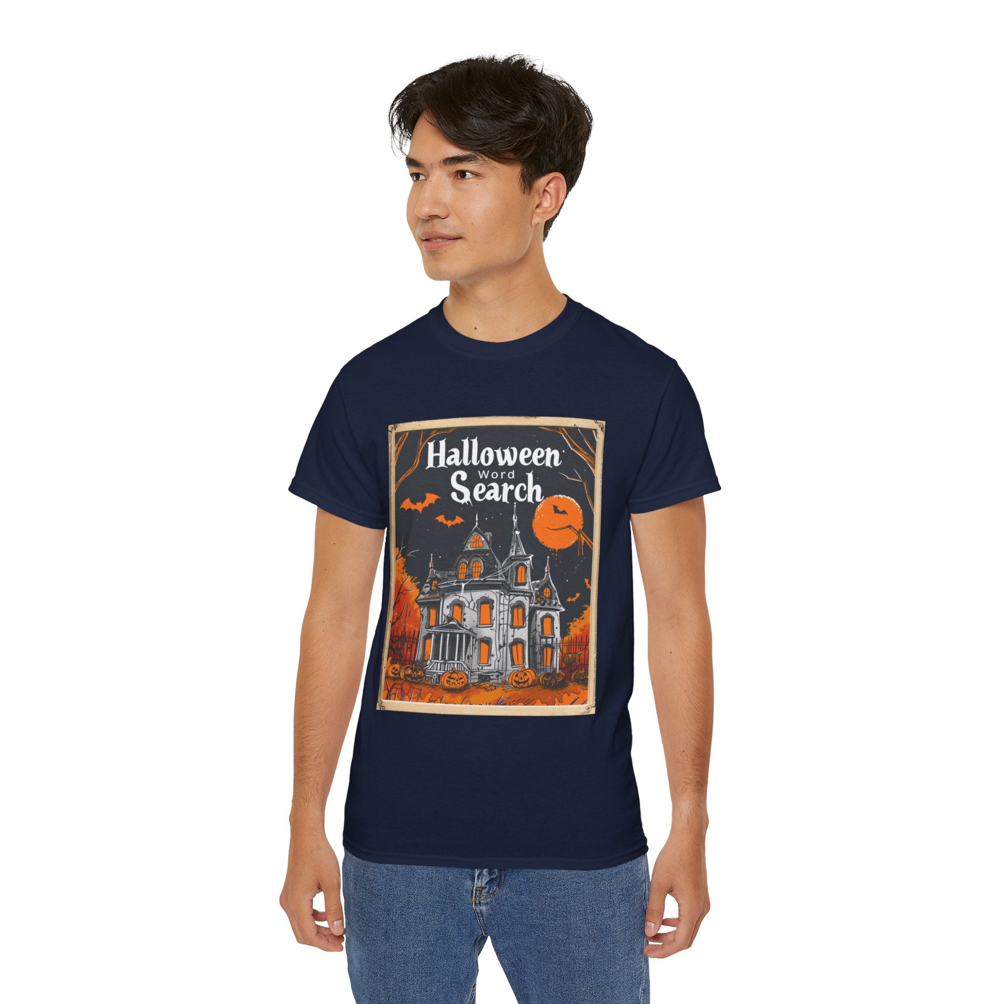 Halloween Word Search T-Shirt – Haunted House Spooky