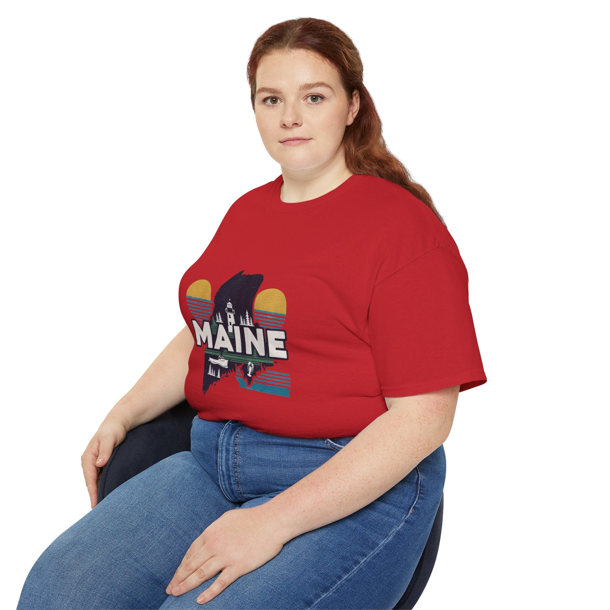 États américains emblématiques rétro : T-shirt Maine