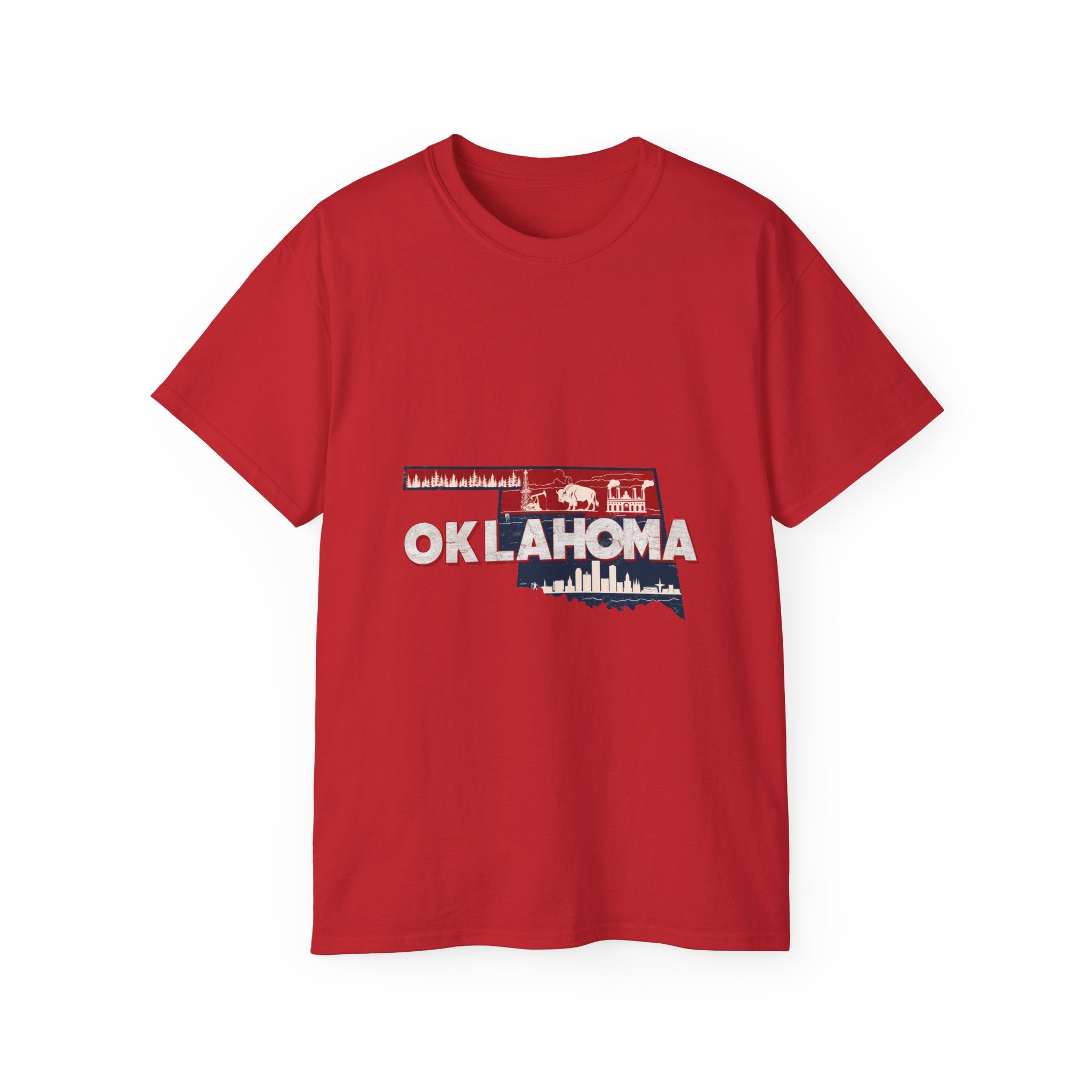 États américains emblématiques rétro : t-shirt Oklahoma