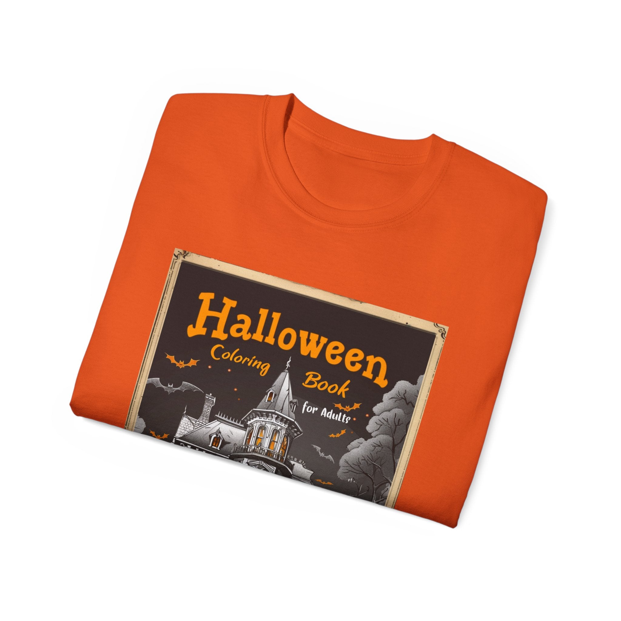 Halloween Coloring Book Graphic T-Shirt – Haunted House Edition