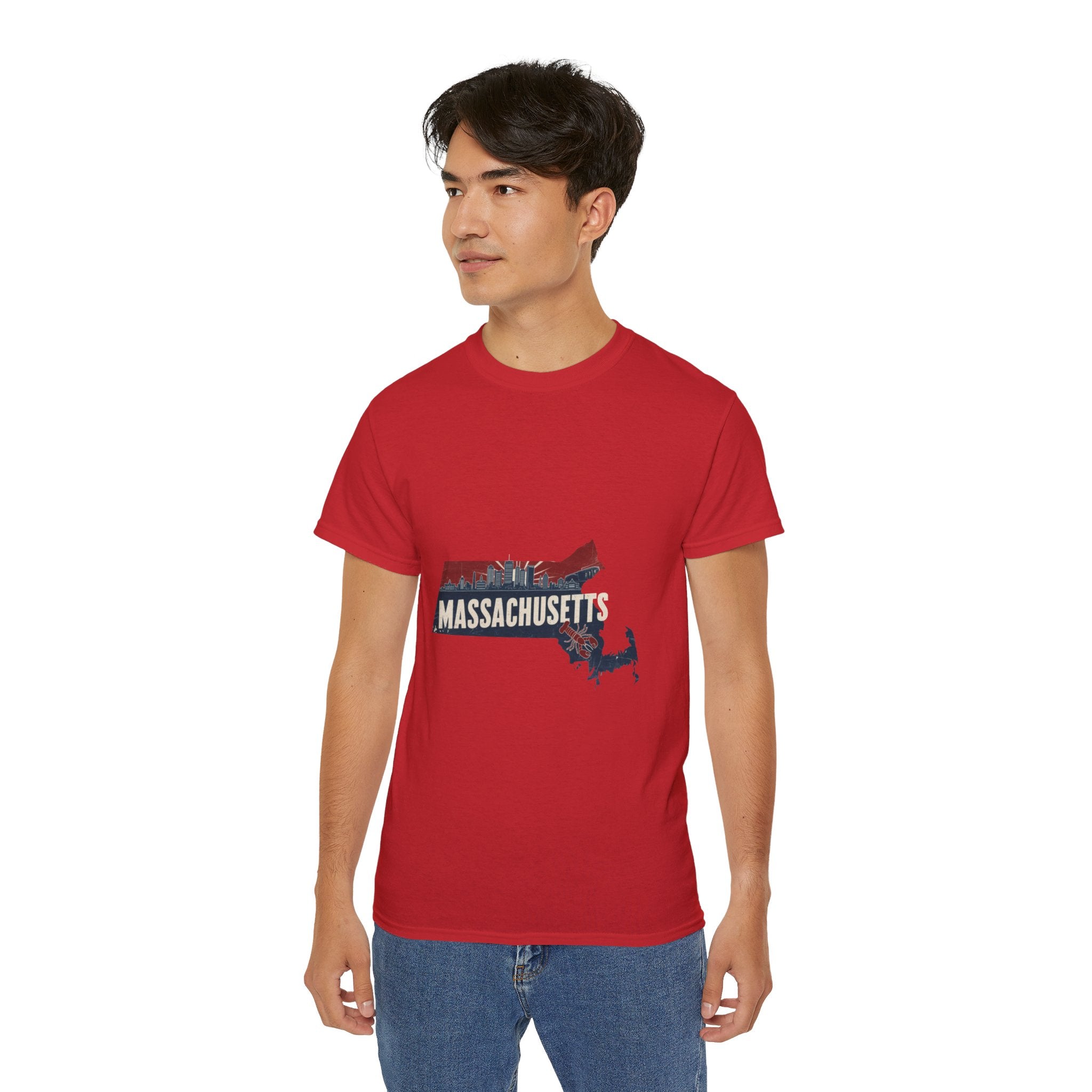 États américains emblématiques rétro : t-shirt Massachusetts