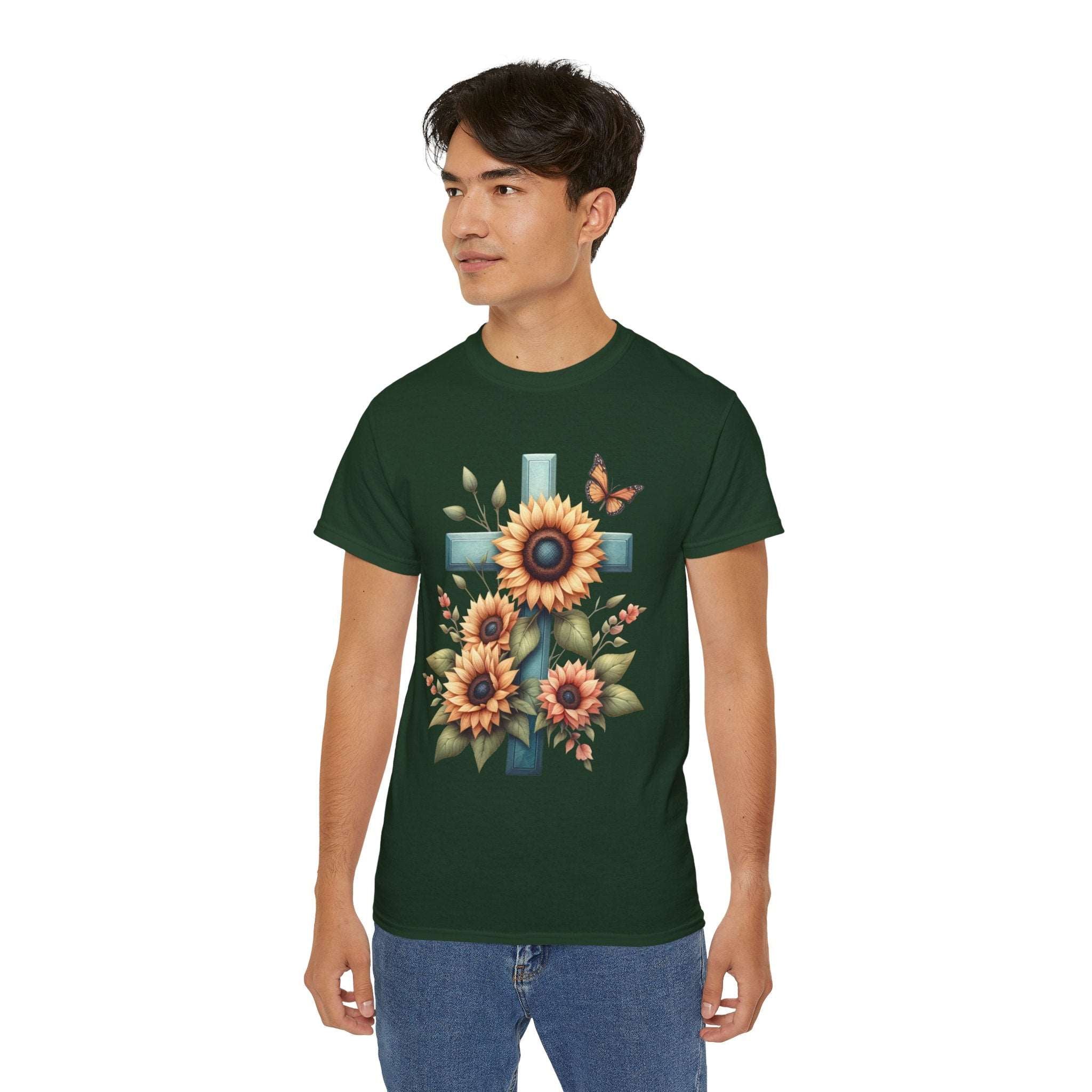 Christian t-shirt, SunflowerCross t-shirt