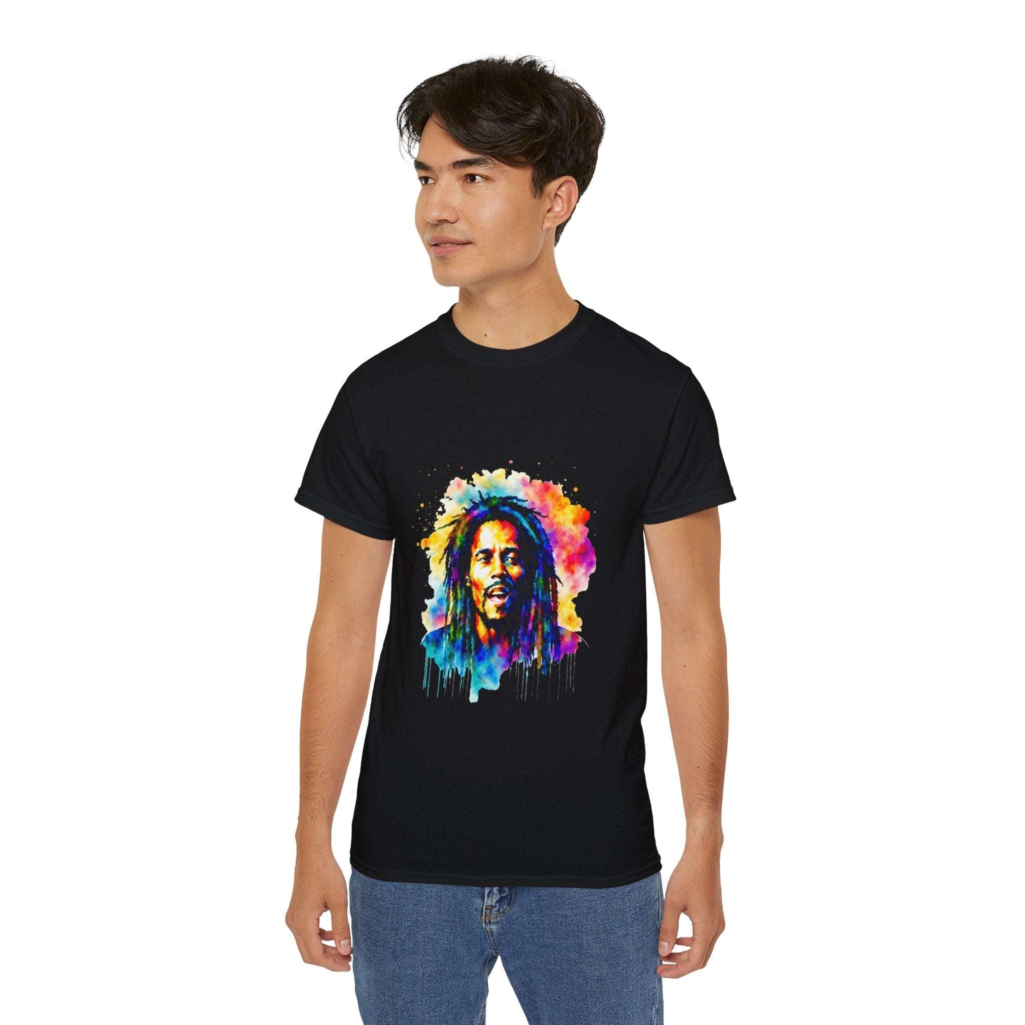 Bob Marley t-shirt, Colorful Reggae Dreads t-shirt