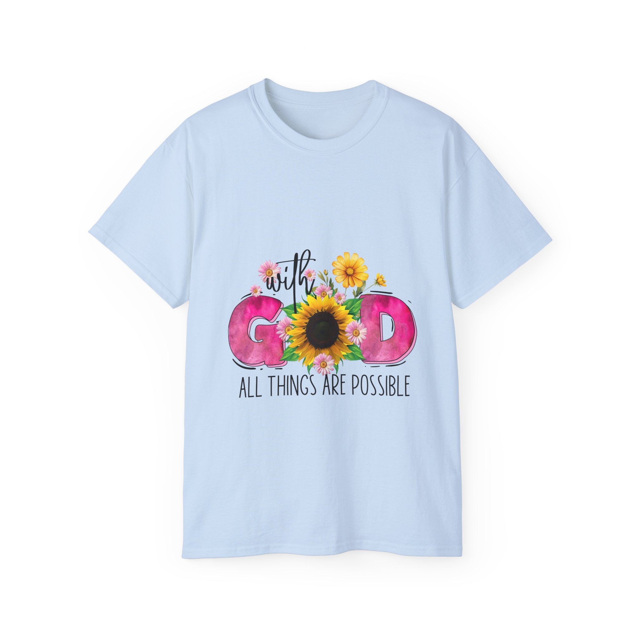 Christian t-shirt,  With God All things are possible t-shirt